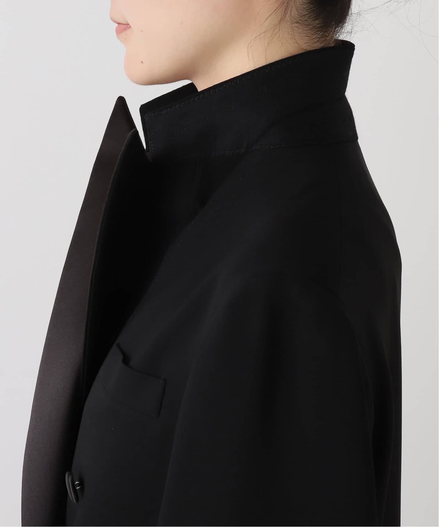 トリアセジョーゼット タキシードジャケット（テーラードジャケット