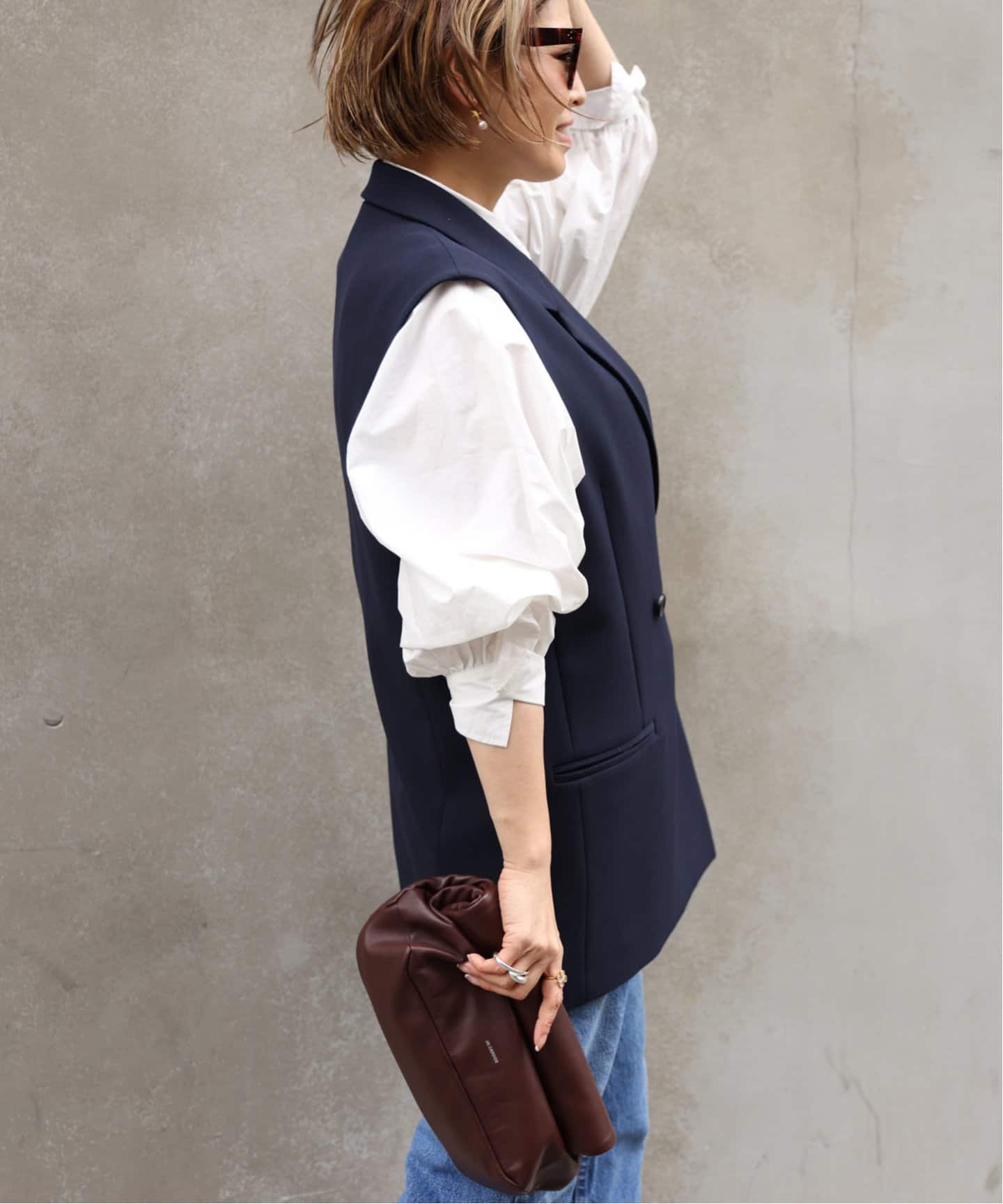 Wクロス ロングベスト（ジレ）｜Deuxieme Classe（ドゥーズィエム