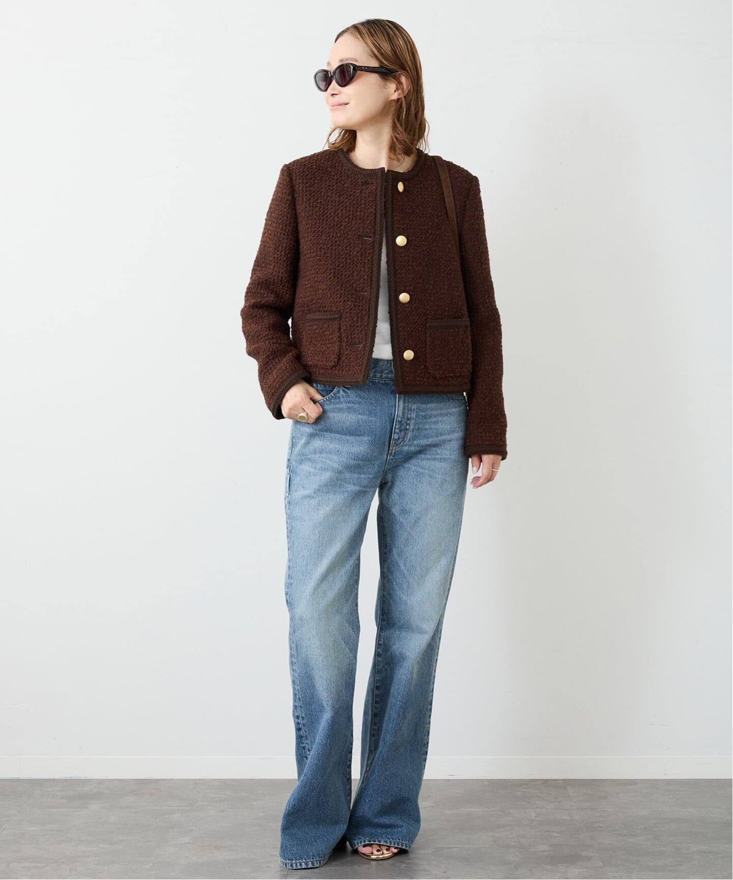 Tweed ブレザー 2（ノーカラージャケット）｜Deuxieme Classe