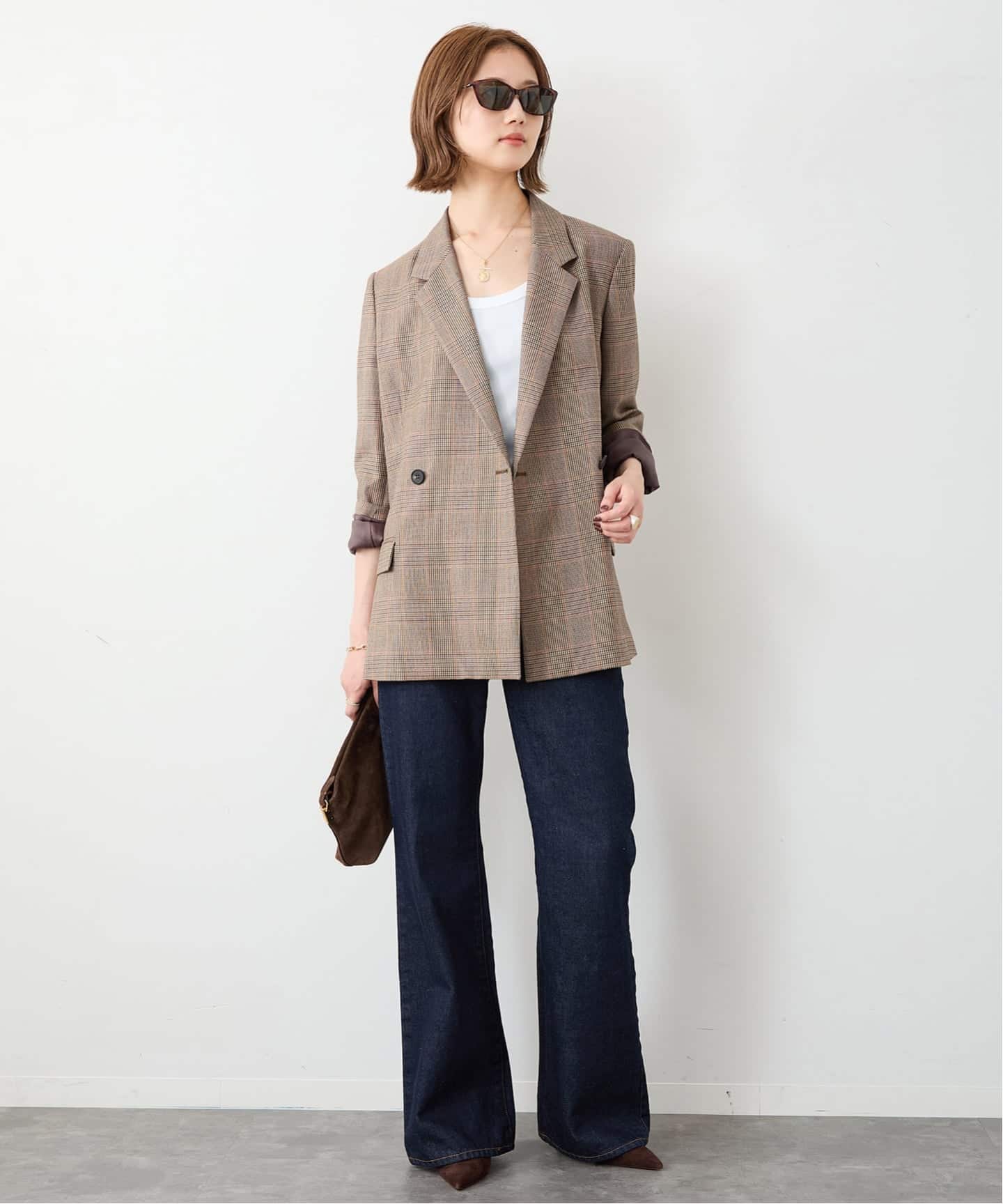 Essential ジャケット(CHECK)（テーラードジャケット）｜Deuxieme