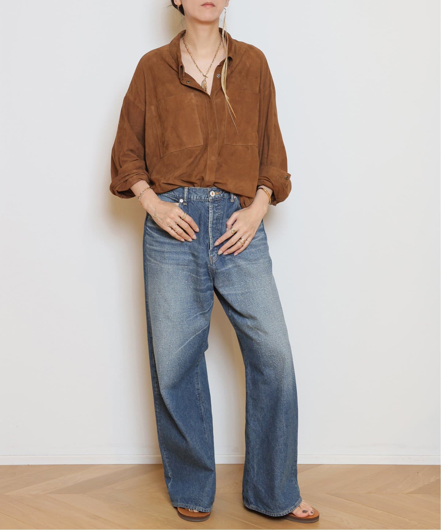 OneTeaSpoon/ワンティースプーン】SUEDE DARIA シャツジャケット