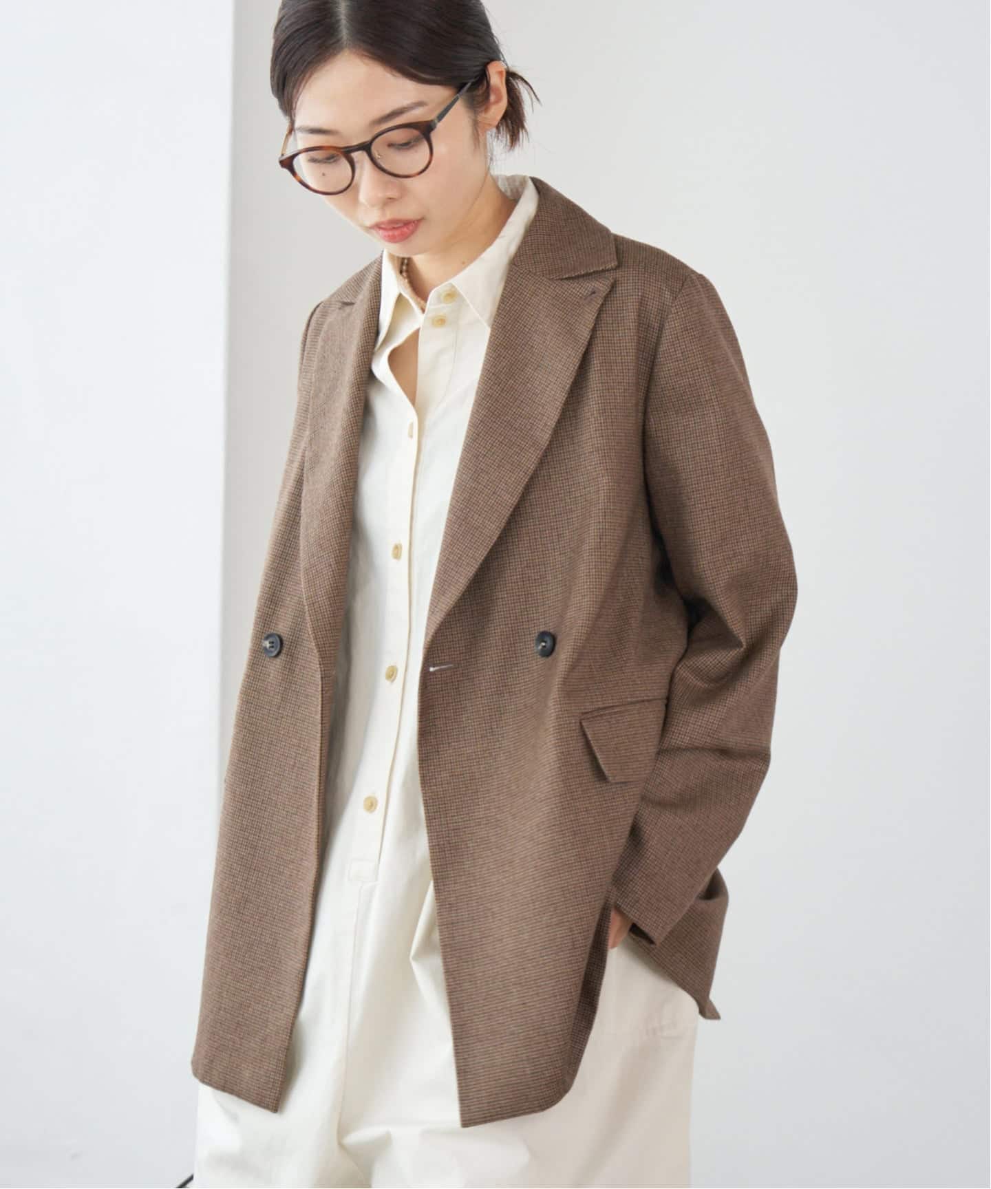 追加》ガンクラブチェックジャケット（テーラードジャケット）｜IENA