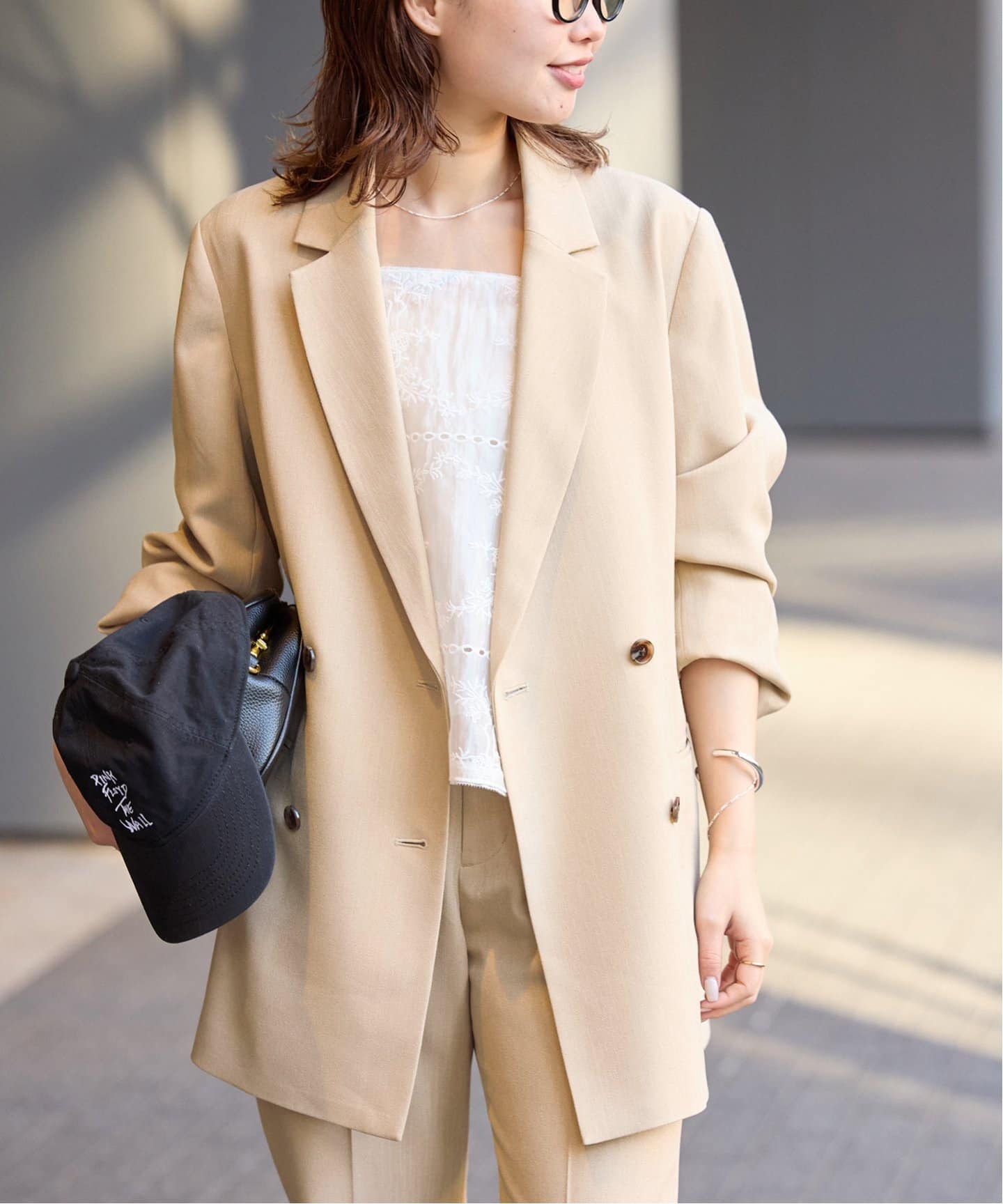 追加》ウォッシャブルツイルダブルジャケット（テーラードジャケット