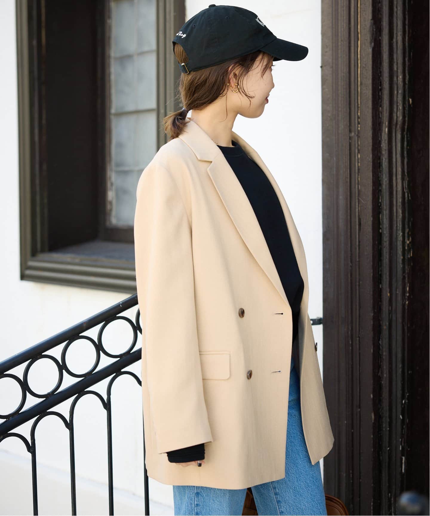 追加》ウォッシャブルツイルダブルジャケット（テーラードジャケット