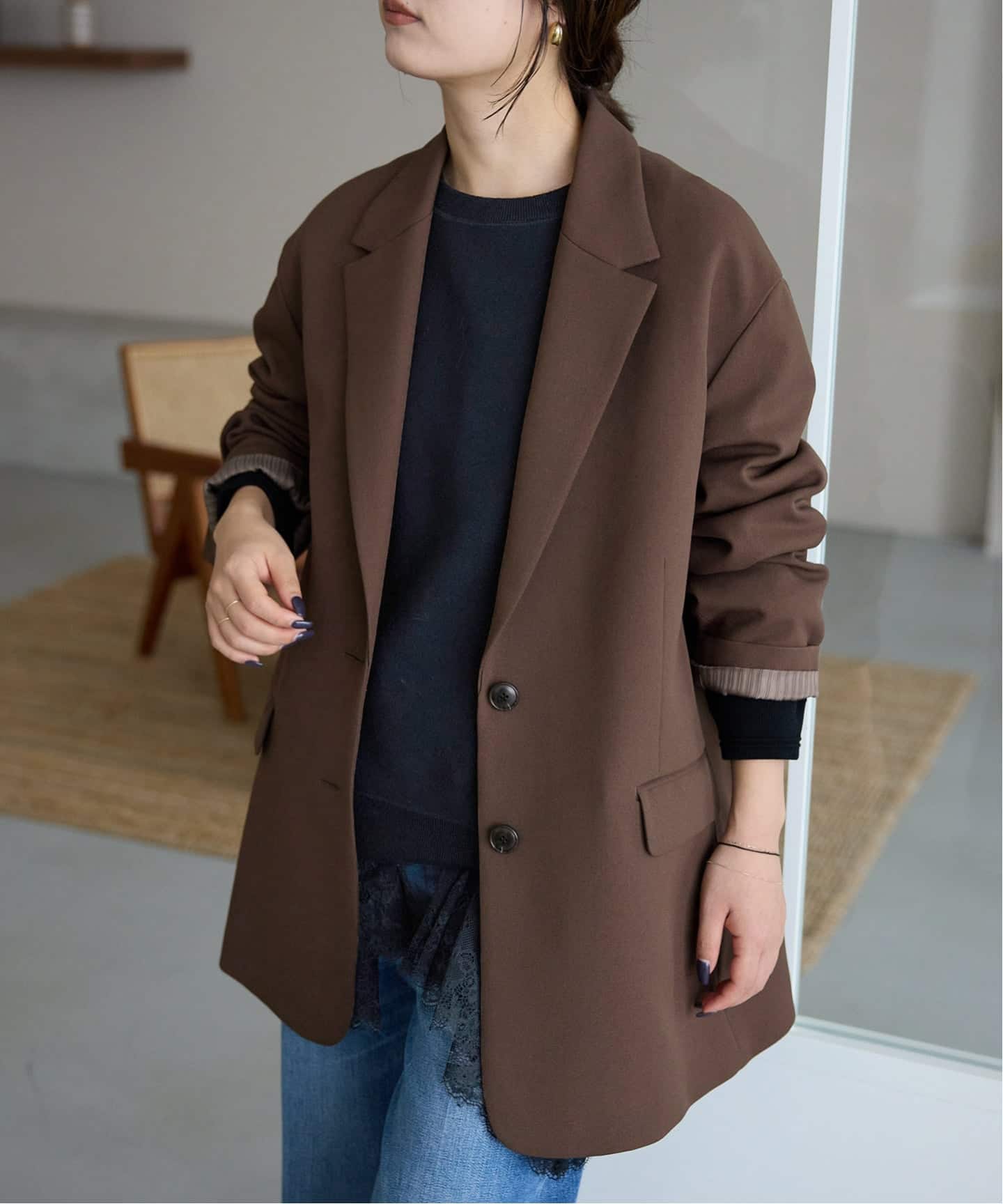 追加》PE SHARK ビッグジャケット（テーラードジャケット）｜SLOBE