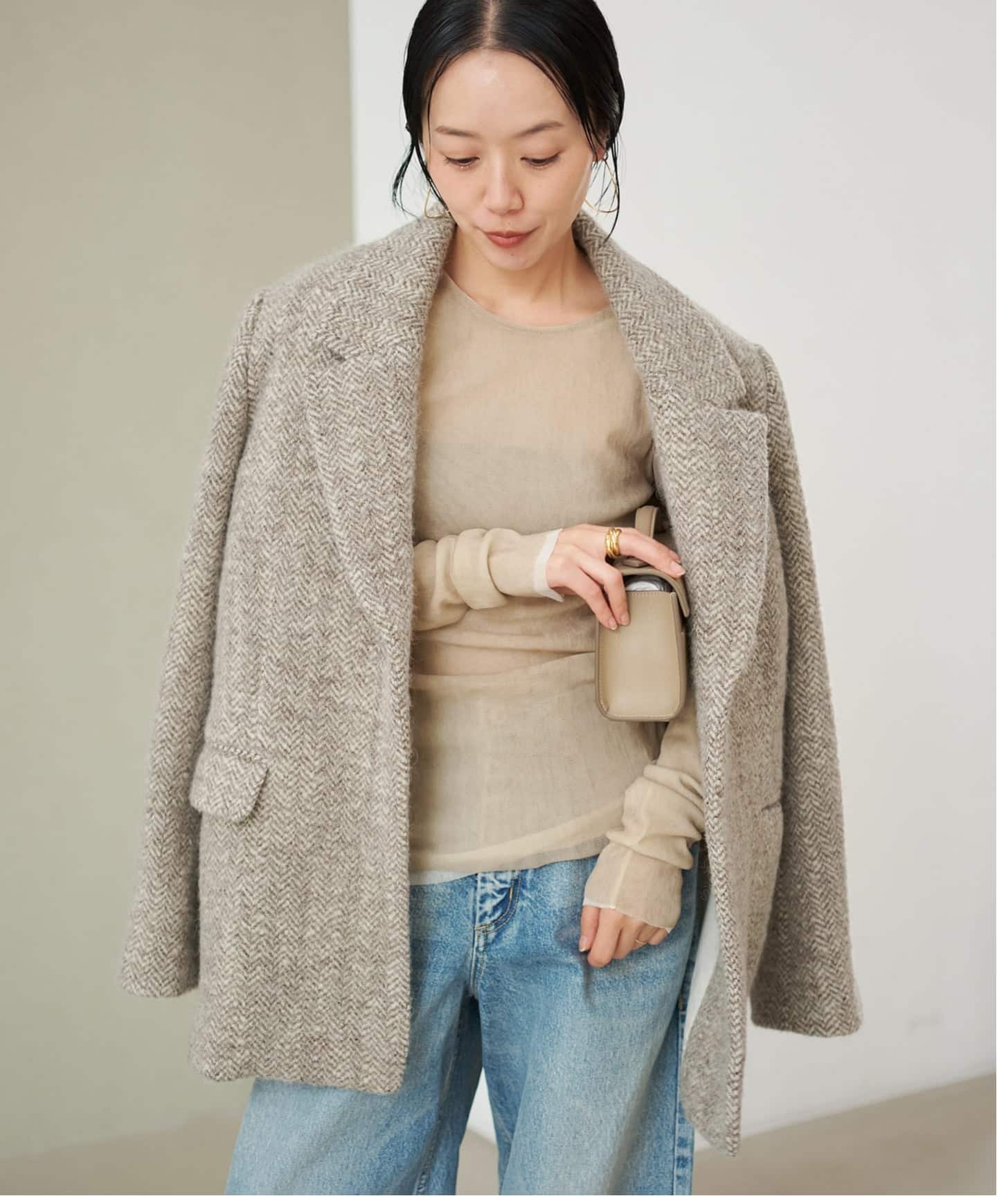 R'IAM ヘリンボンコートジャケット（テーラードジャケット）｜Plage