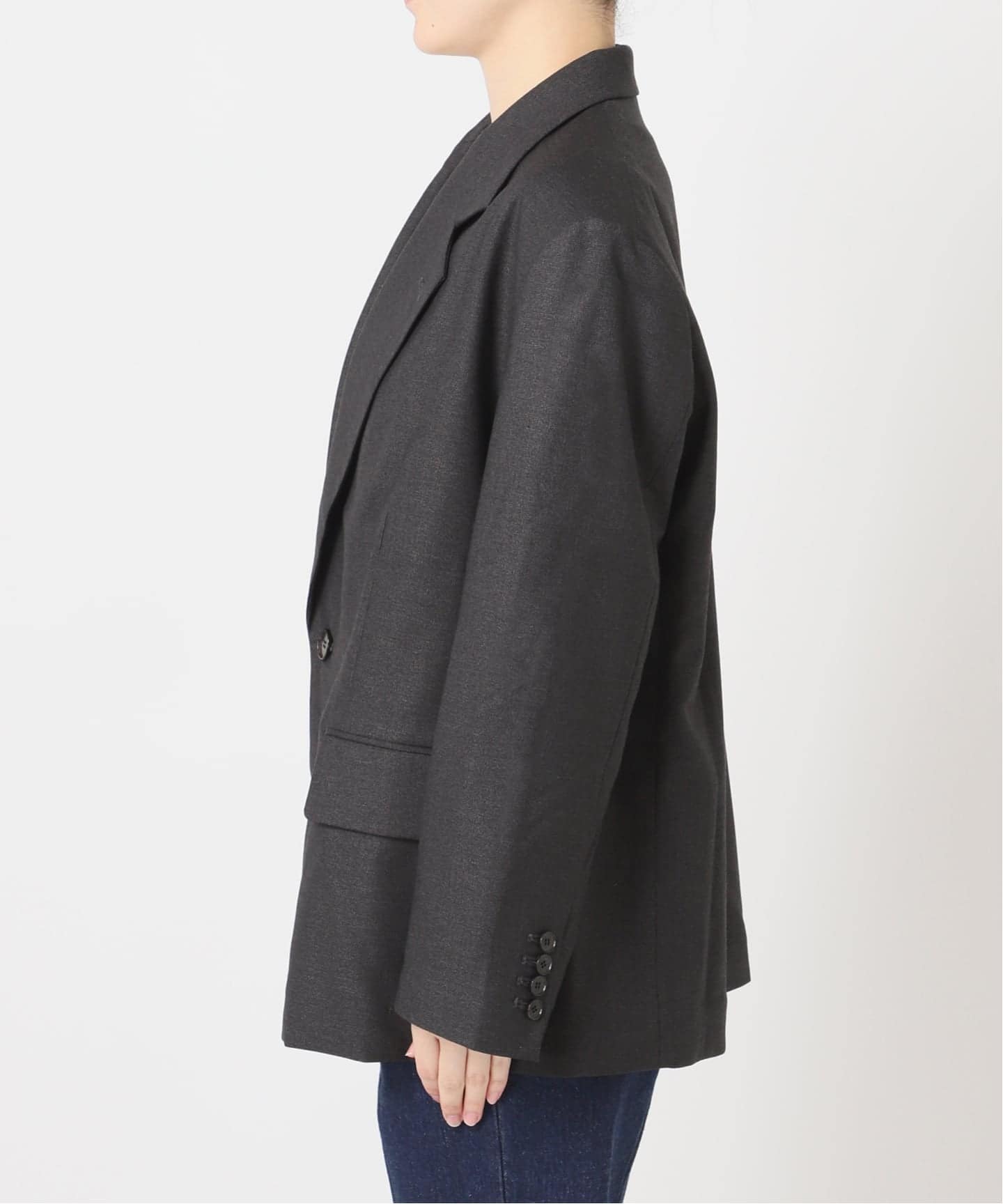 完売］Cozue Ninomiya チャコールグレー テーラードジャケット Cozue