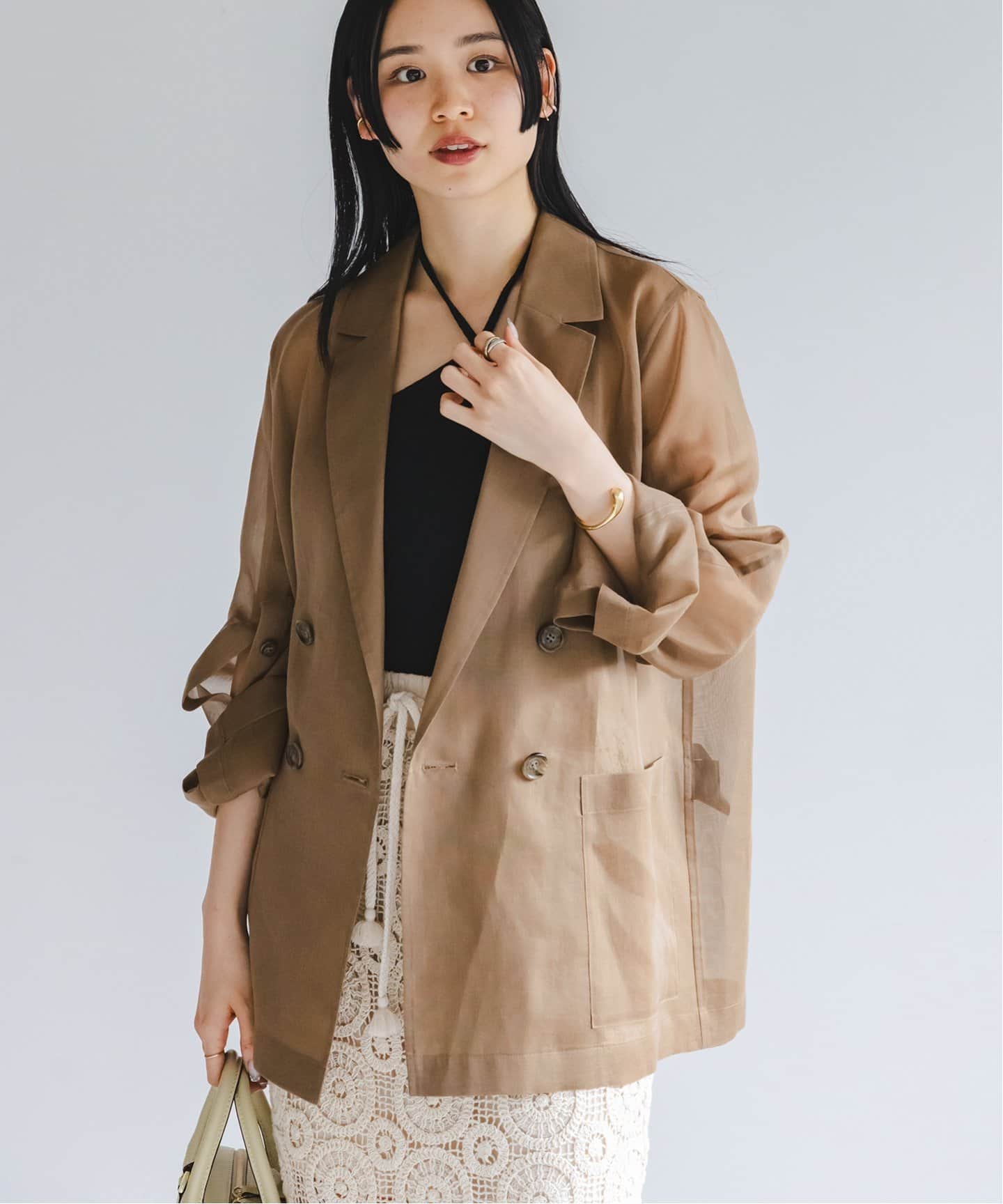 追加》ソフトオーガンジーシアージャケット 2（テーラードジャケット