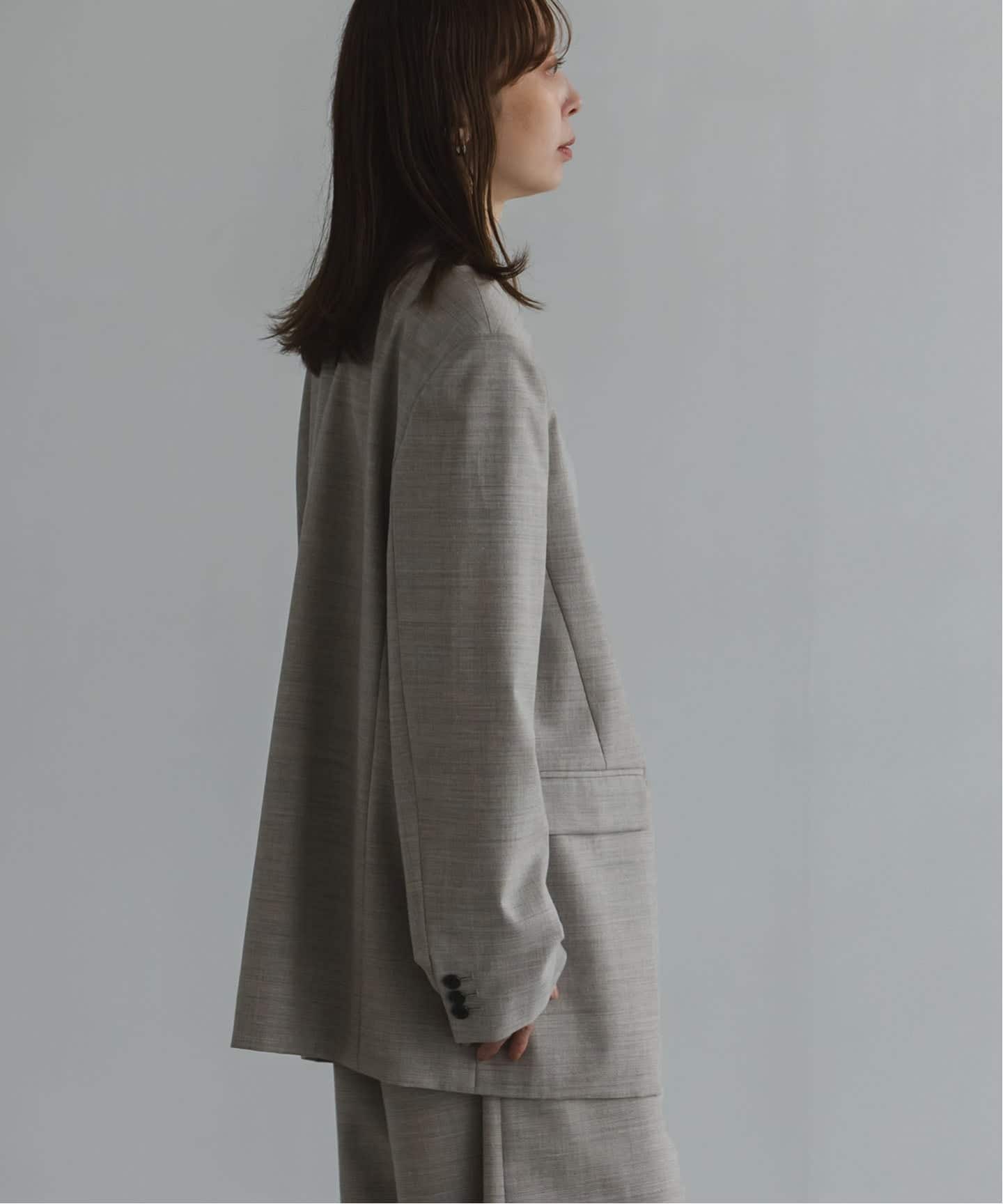 ELENI/エルニ ウールモヘアオーバージャケット（テーラードジャケット