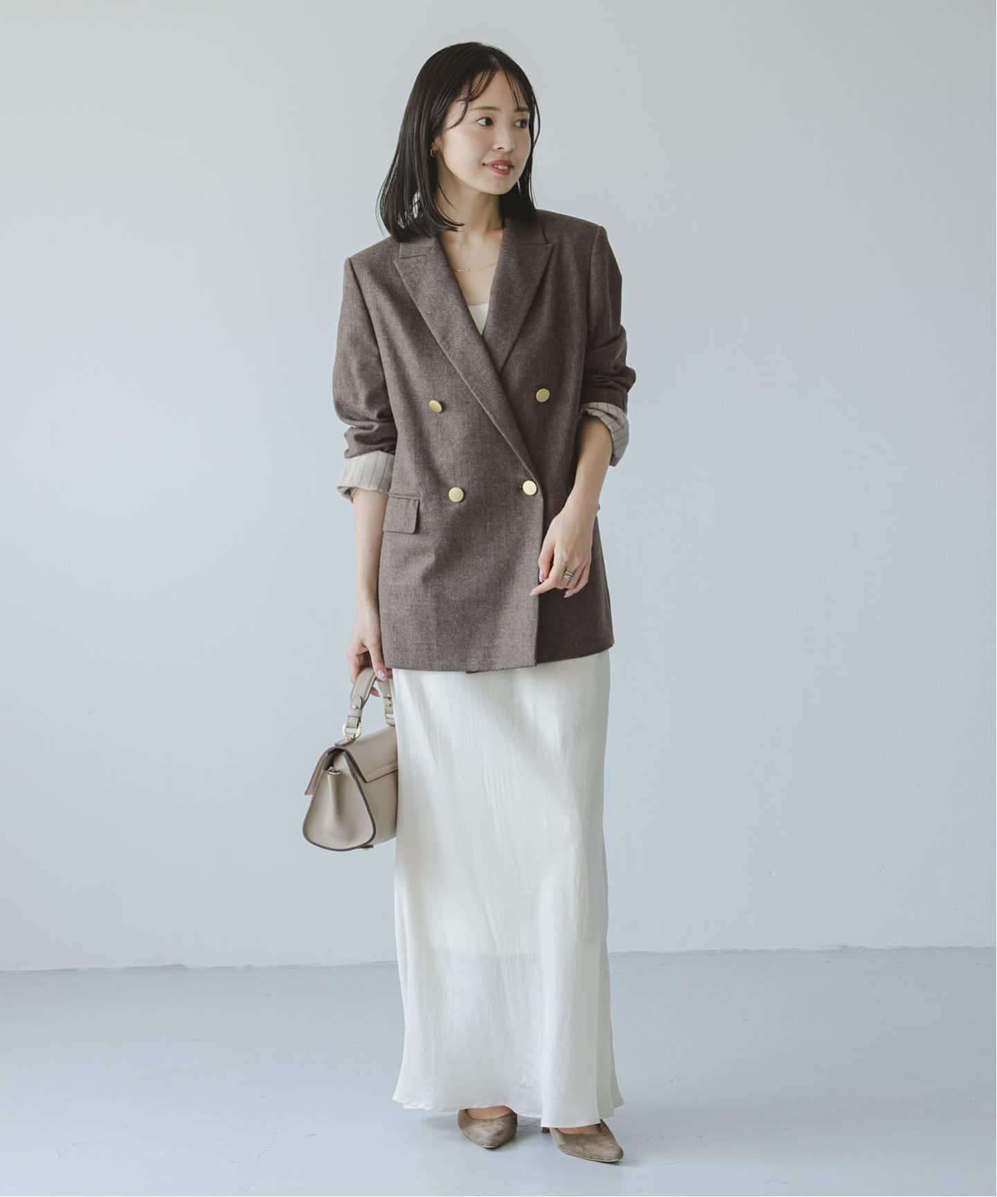 追加》《WEB・一部店舗カラー》ウールフラノピークドラペルジャケット