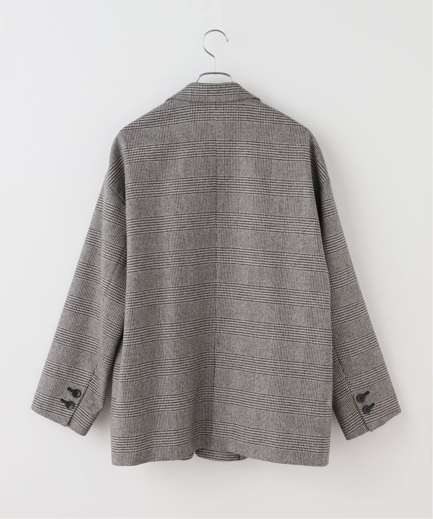 オーバーサイズチェックジャケット（テーラードジャケット）｜NOBLE