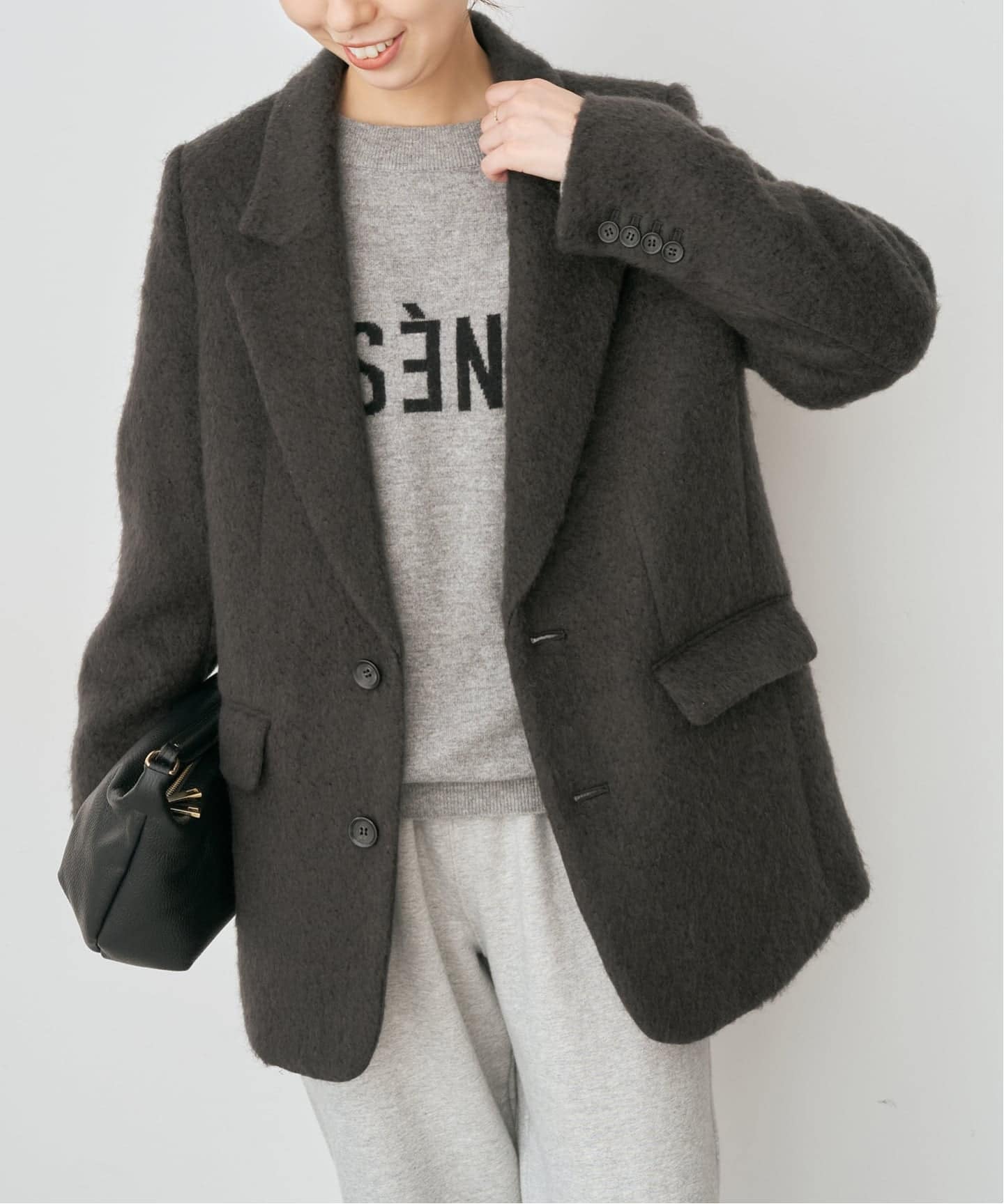 モヘヤブレンド シャギージャケット（その他ブルゾン／アウター