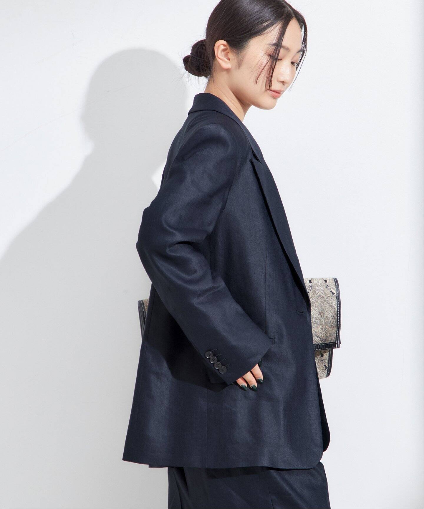 NALYA リネン/チェックジャケット（テーラードジャケット）｜JOURNAL