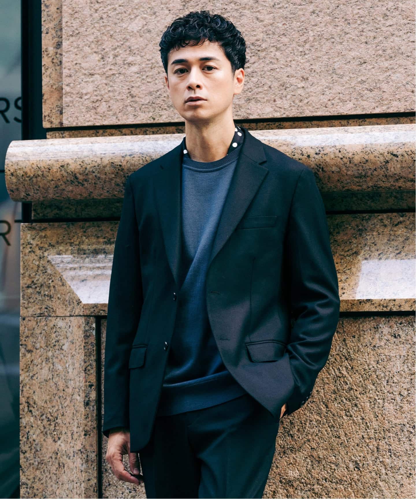 SUPER 120's ウールサキソニー 2ボタン ジャケット【セットアップ着用