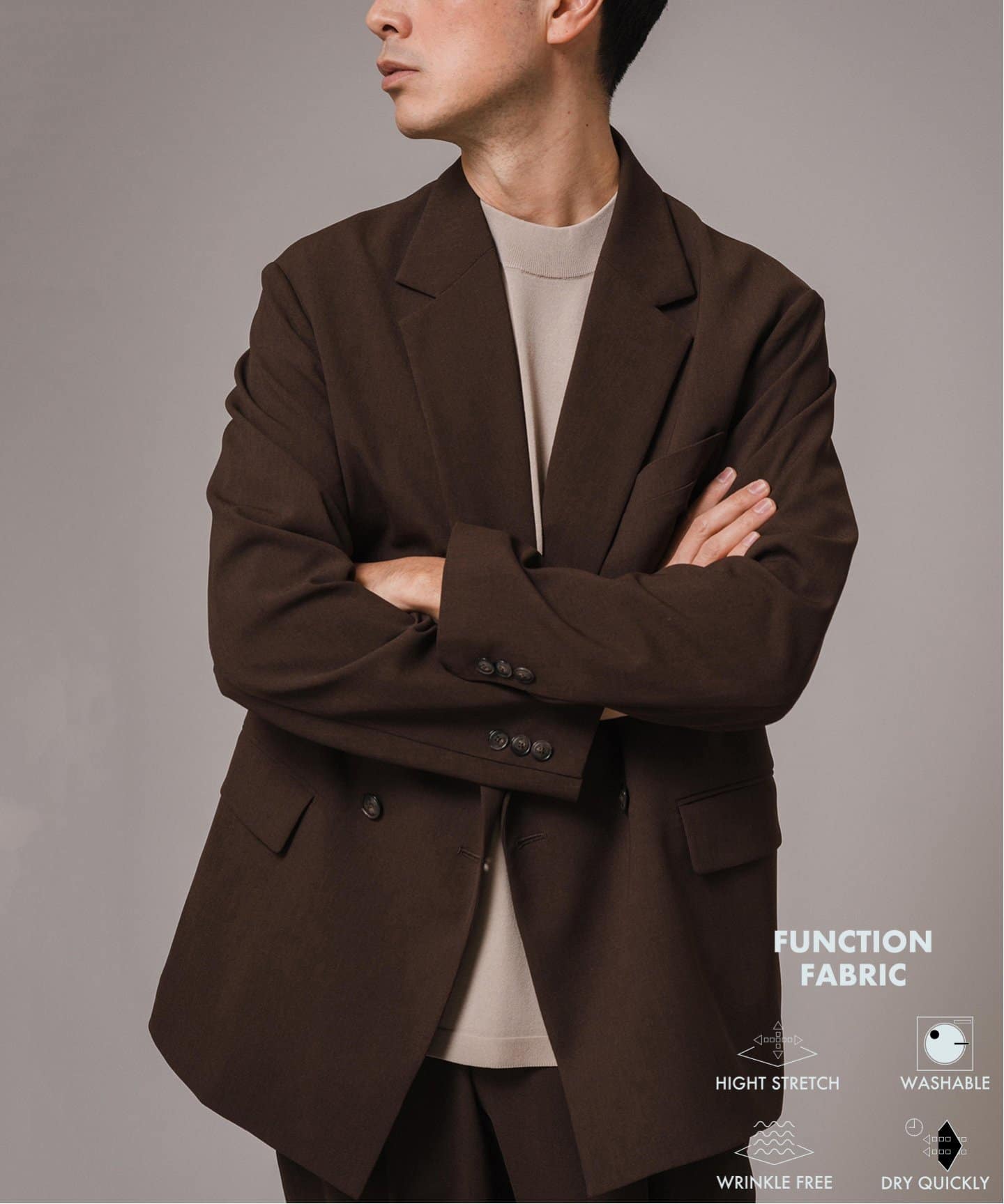 MULTI FUNCTION” ダブルブレスト 4ボタン ジャケット（テーラード