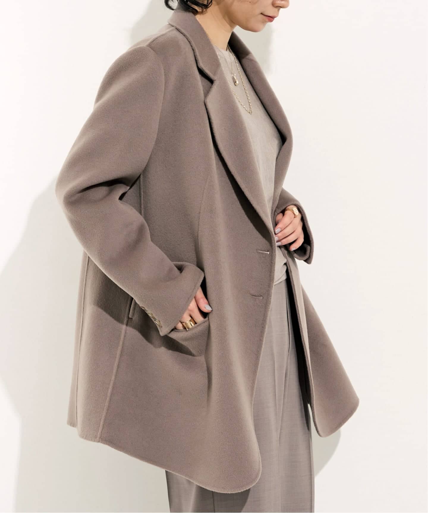 LOU ANDREA/ルーアンドレア】DOUBLE FACE JACKET COAT（その他ブルゾン