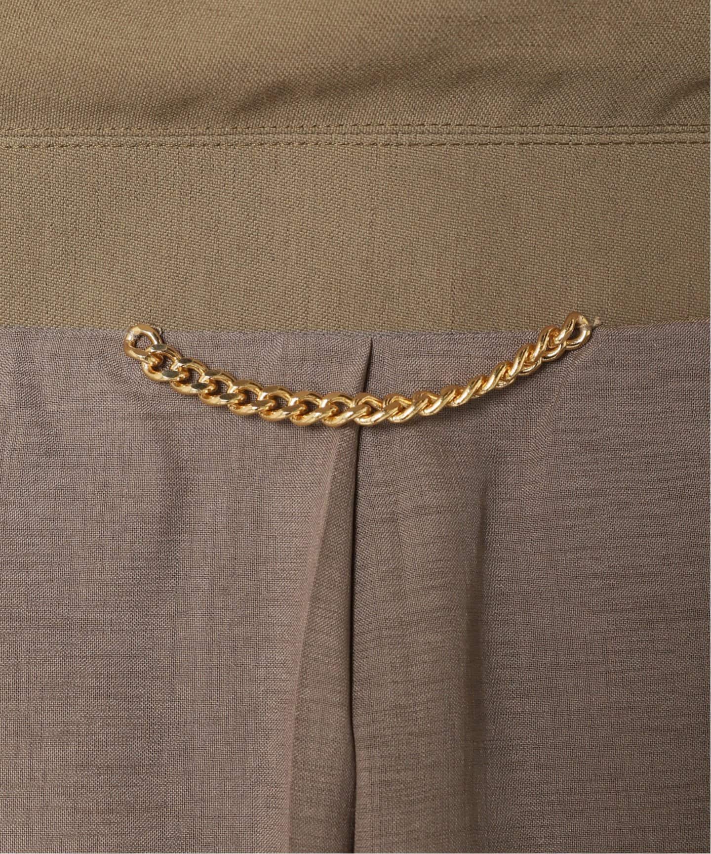 バックサテン ワイドカラーコート（その他ブルゾン／アウター