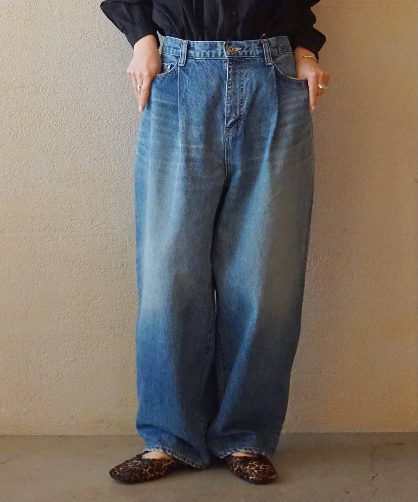 追加2》13OZデニム タックラウンドパンツ（デニムパンツ・ジーンズ