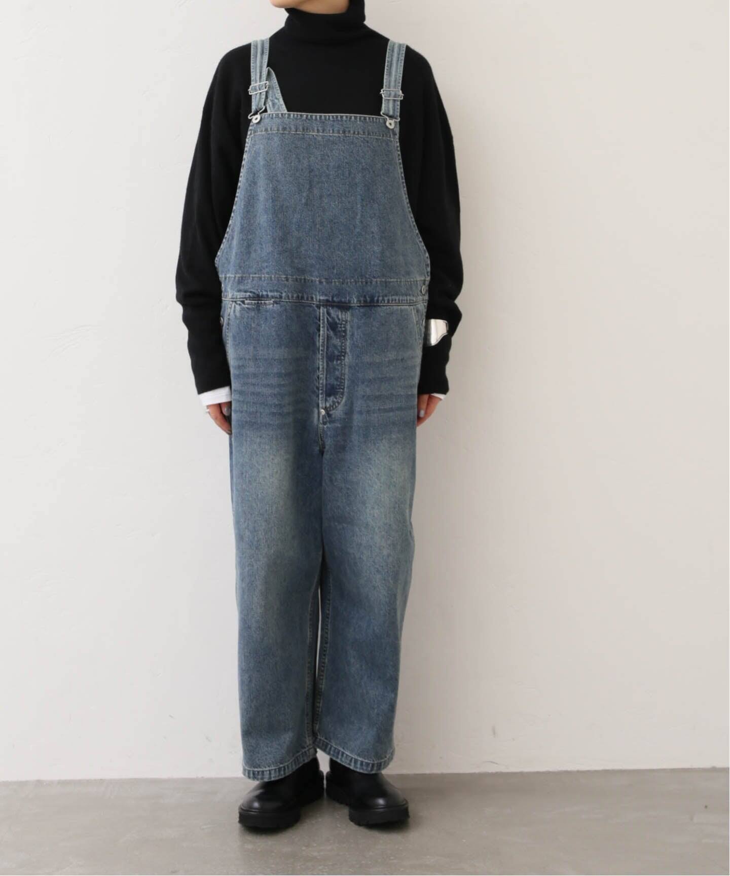 11OZデニムミドルバックオーバーオール（サロペット／オーバーオール