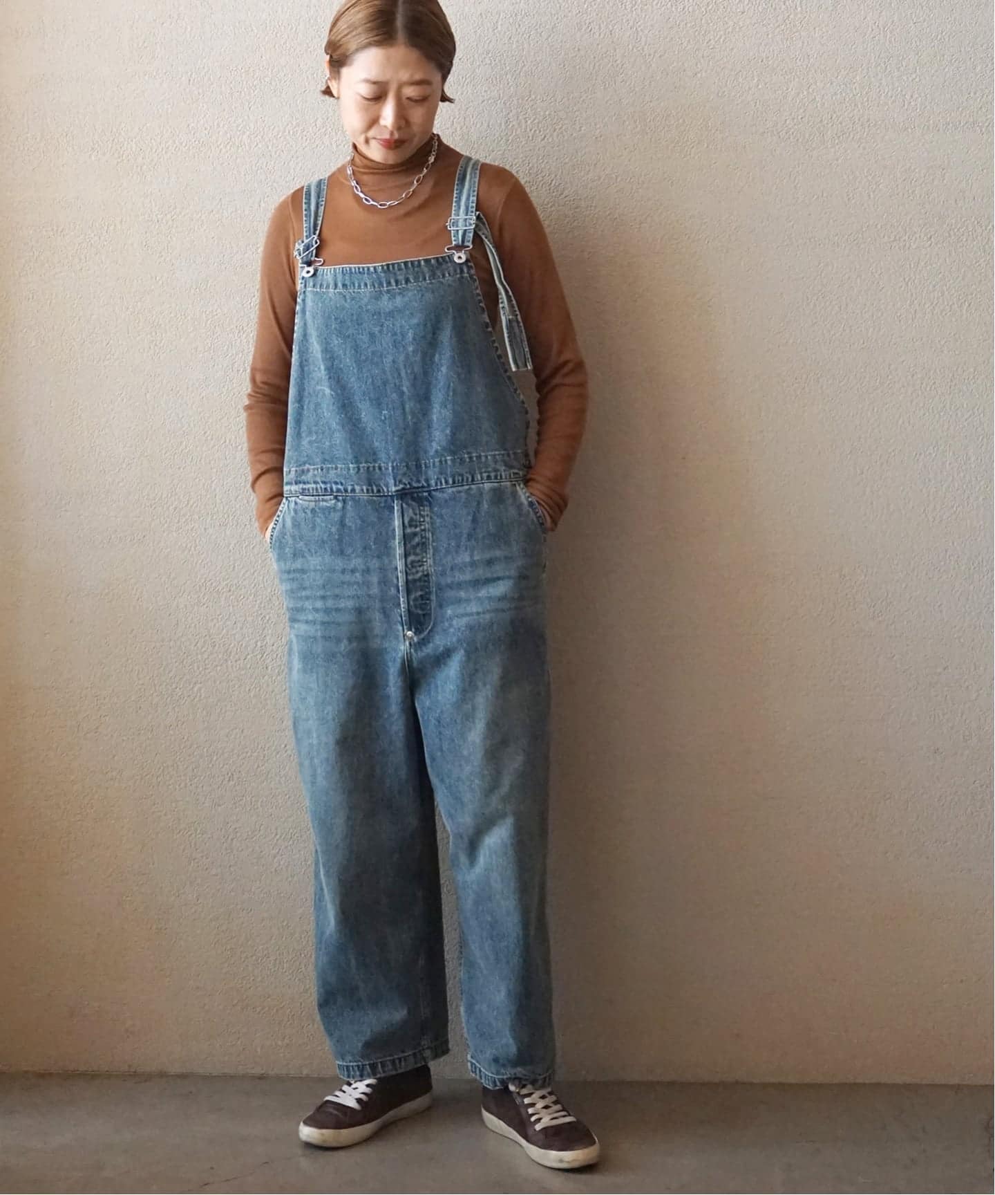 11OZデニムミドルバックオーバーオール（サロペット／オーバーオール