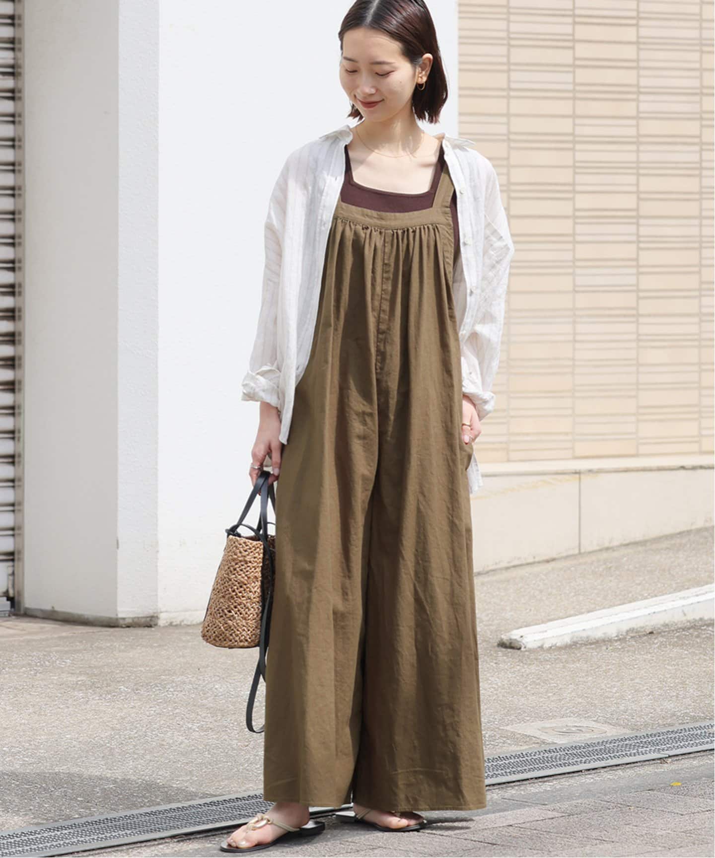 追加2》手洗い可 / ギャザーサロペット（サロペット／オーバーオール