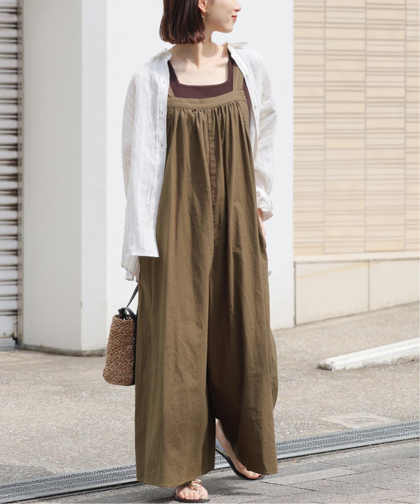 追加2》手洗い可 / ギャザーサロペット（サロペット／オーバーオール