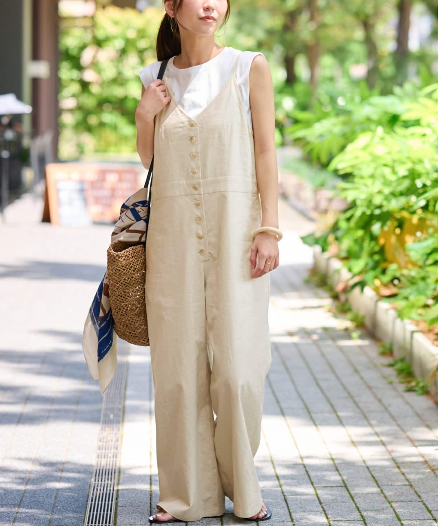 追加/2枚セット》手洗い可/タンクトップ付きキャミサロペット