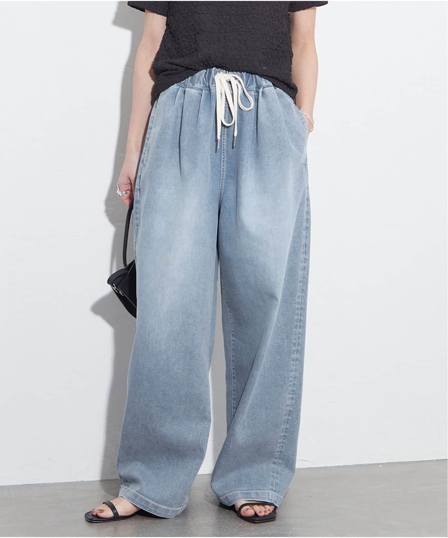 接触冷感】アイシーリラックスデニム（デニムパンツ・ジーンズ