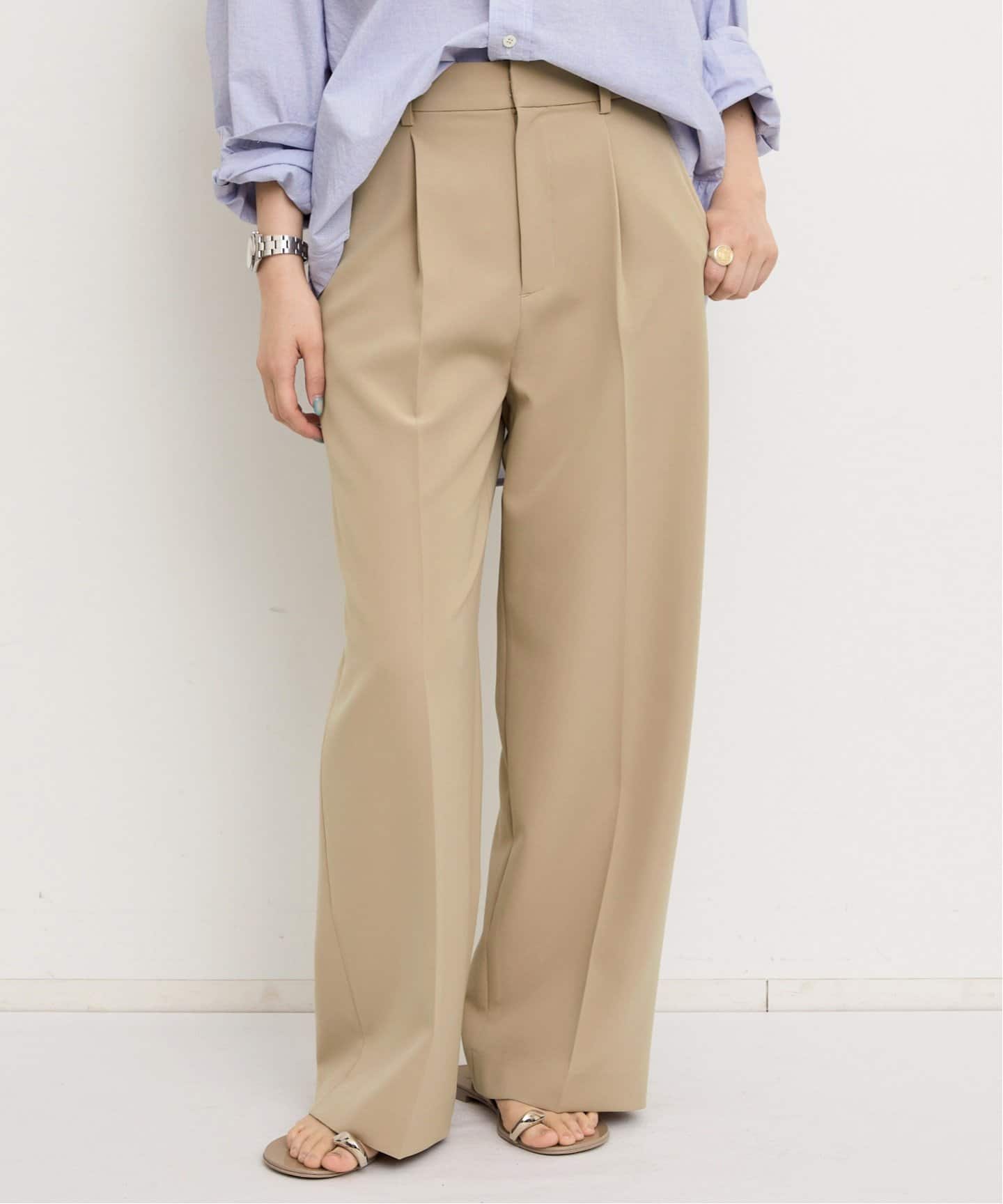 Double cloth Tuck Pants（スラックス）｜L'Appartement（アパルトモン