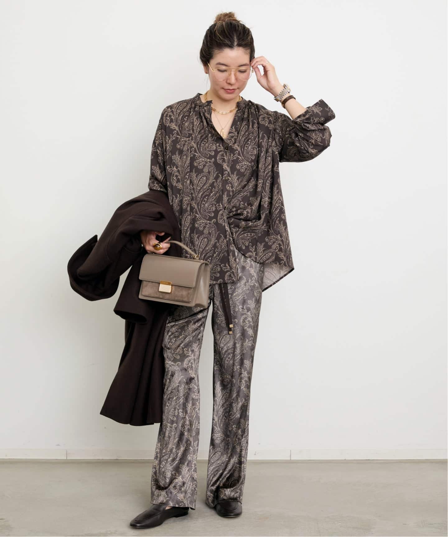 COUTURE D'ADAM/クチュールドアダム】 Paisley Dress Easy Pants