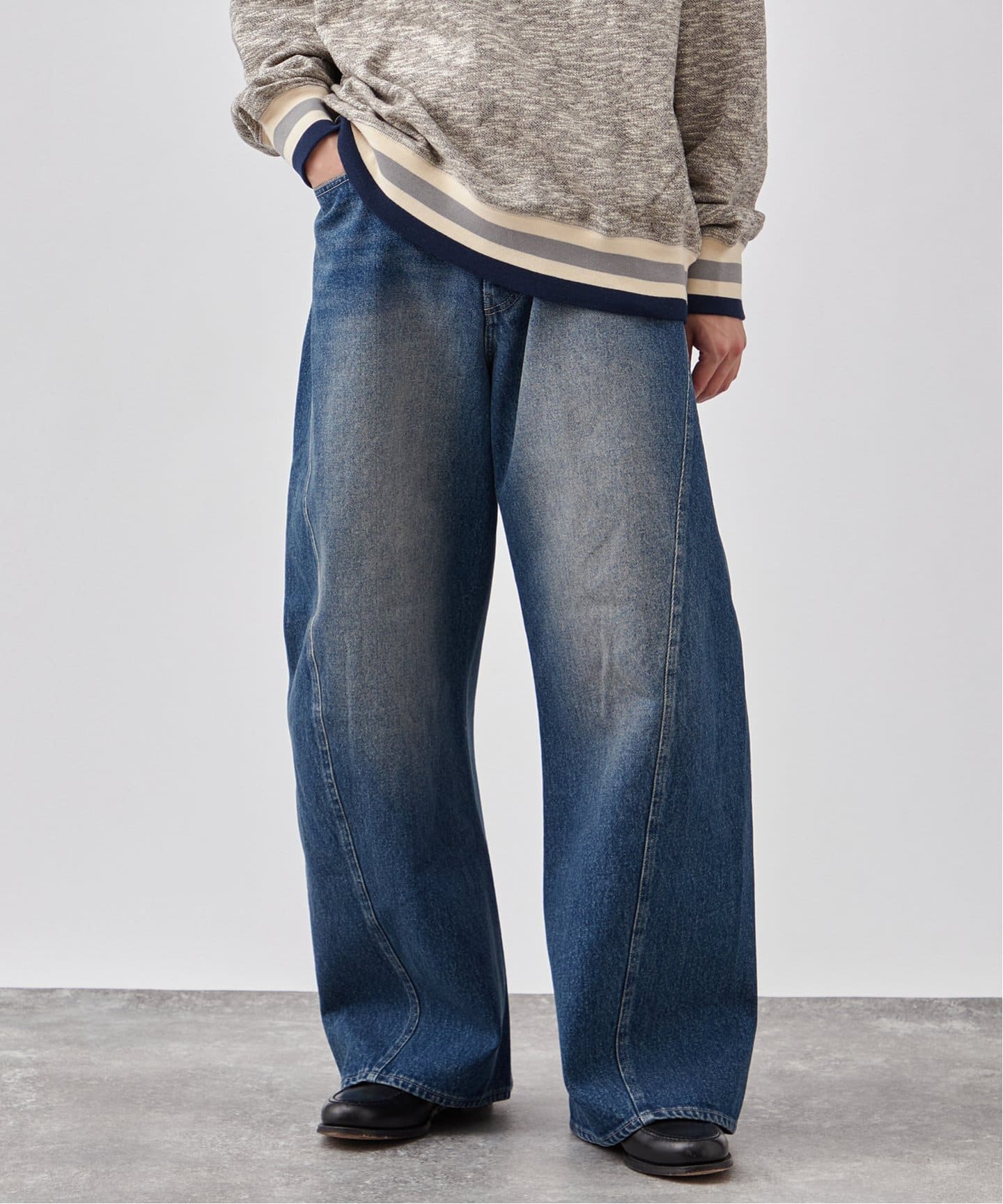 B.A.C.D] 3Dツイスト バギーデニムパンツ（デニムパンツ・ジーンズ