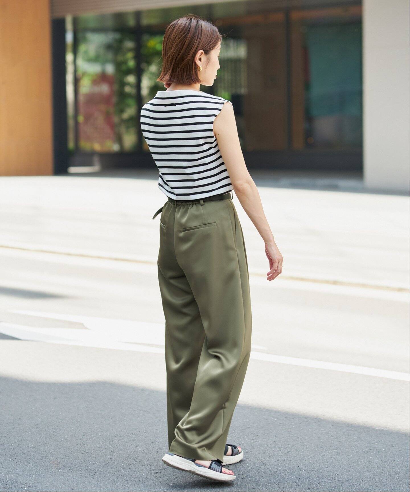 追加》ウォッシャブル サテン スラックス（スラックス）｜IENA（イエナ