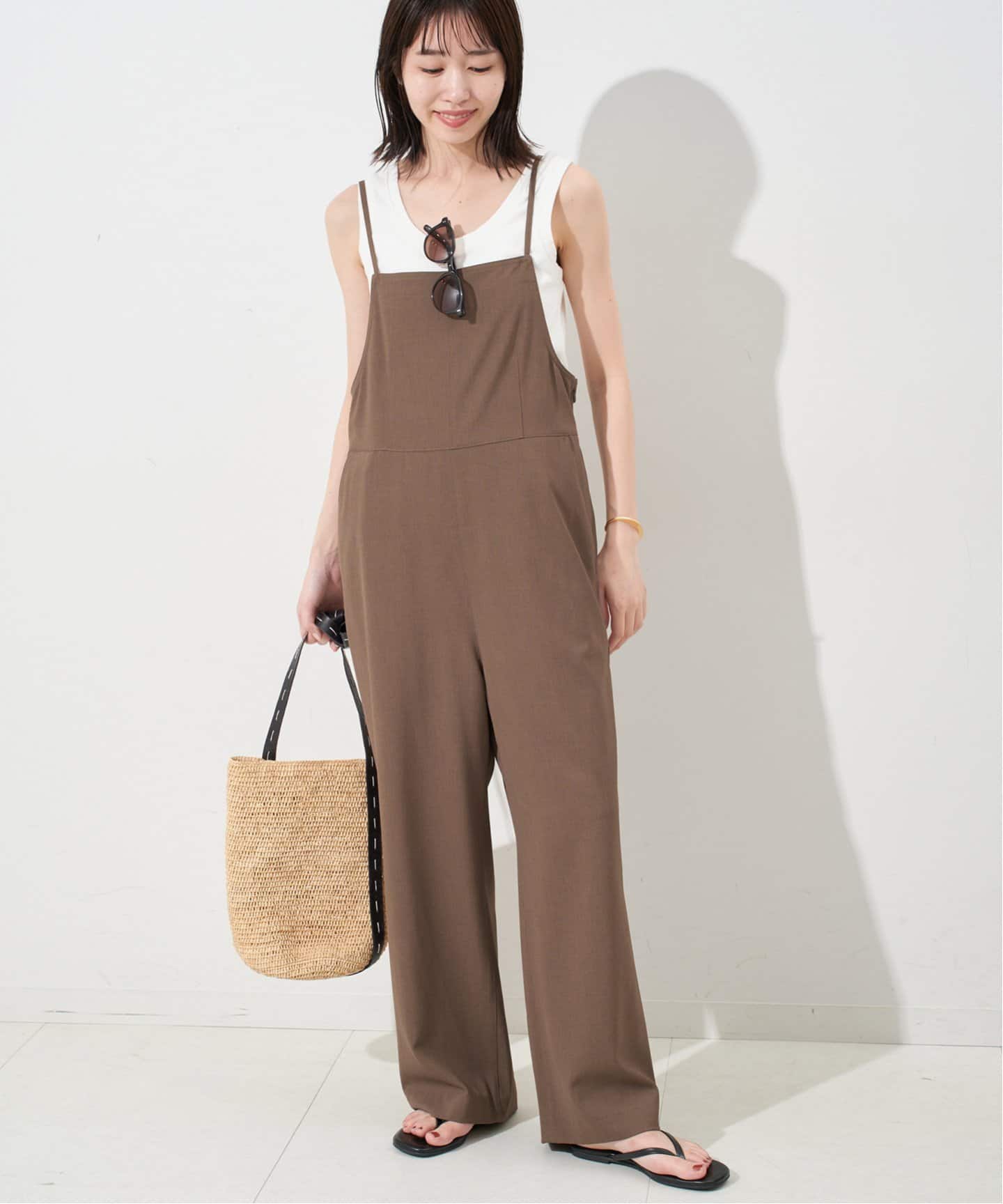 2枚セット》ナローサロペット×TEEセット（サロペット／オーバーオール