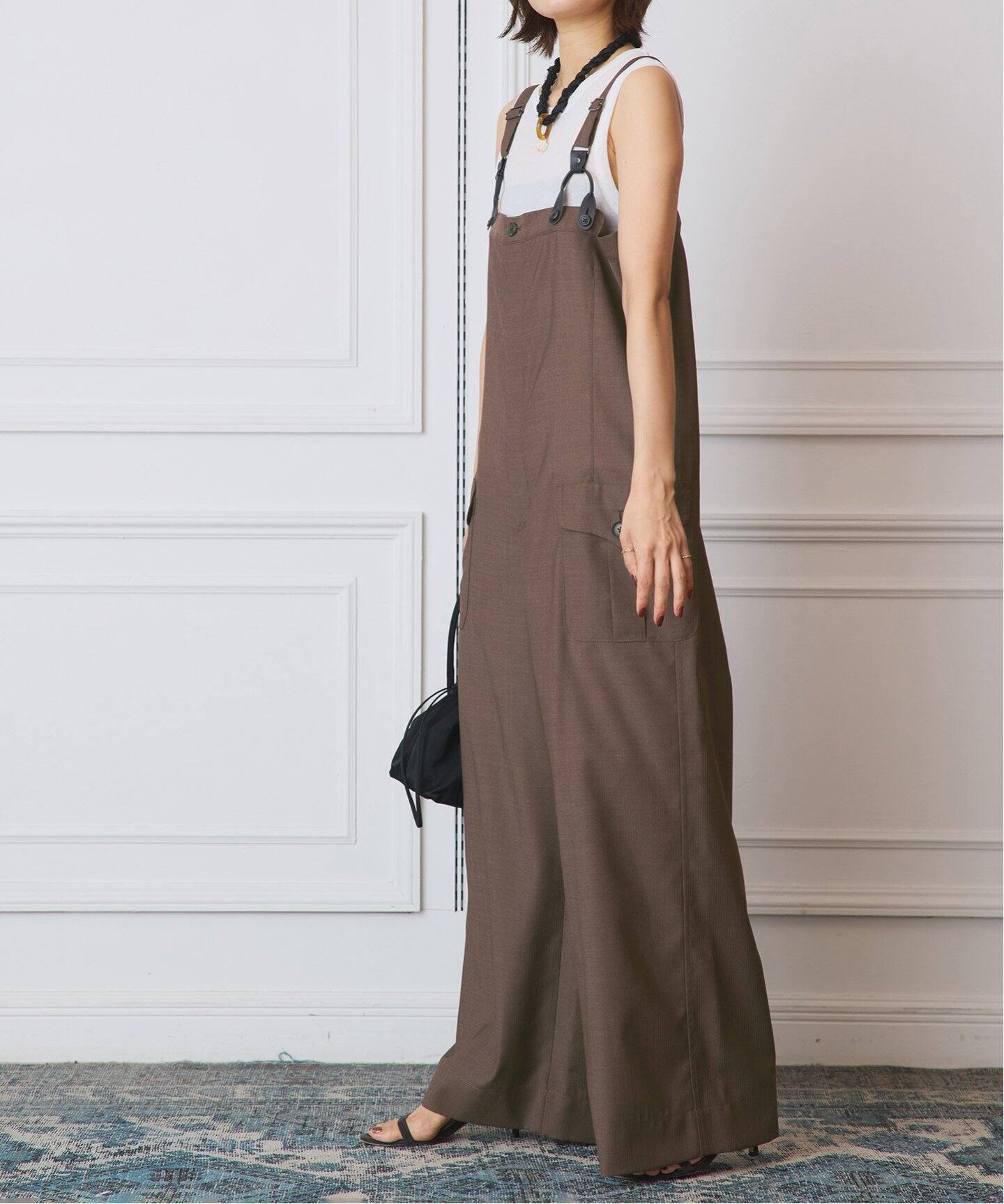 IENA LA BOUCLE ウーステッドオーバーオール（サロペット