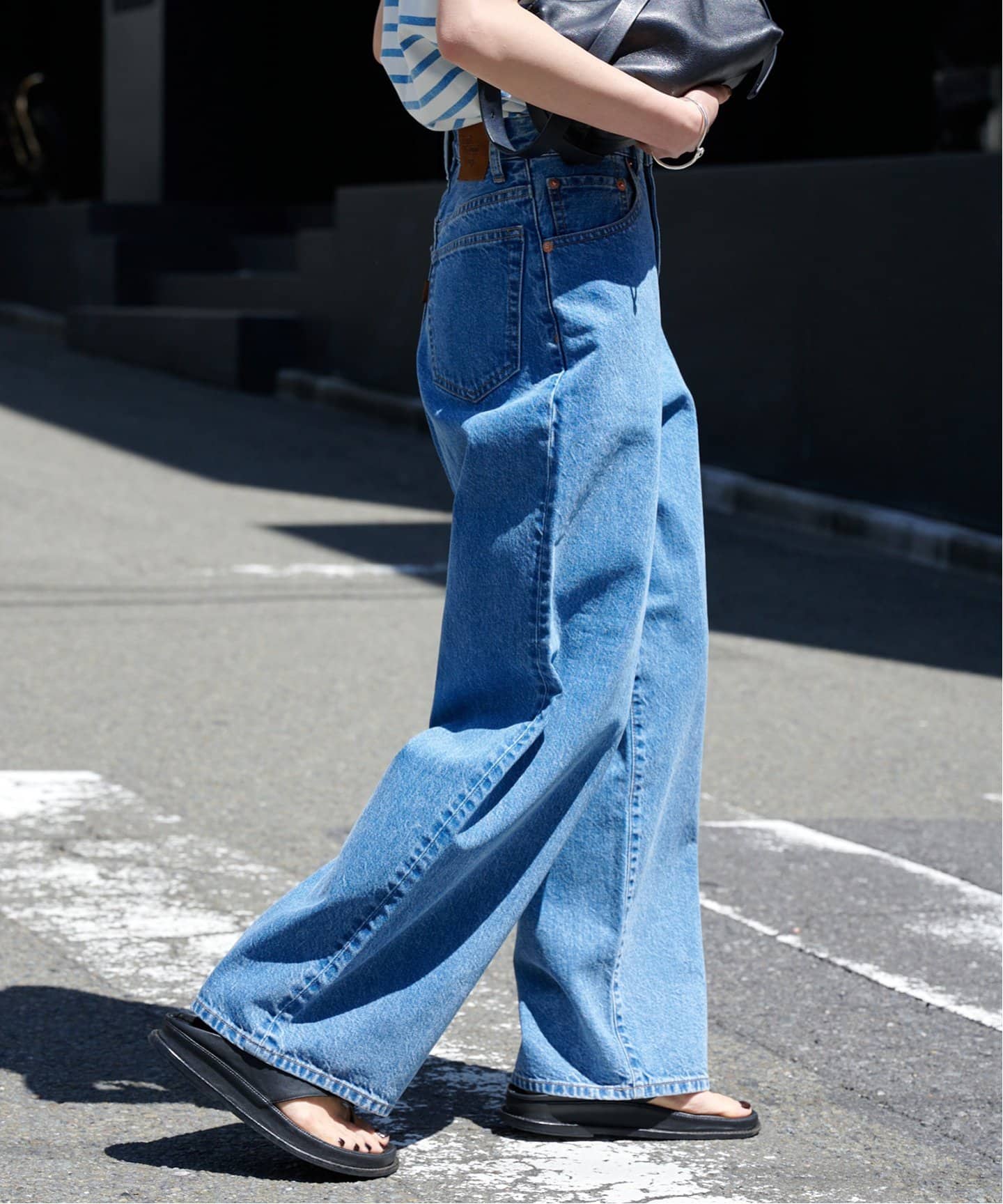 追加4 ULTライトデニムハイライズルーズ5PKT（デニムパンツ・ジーンズ