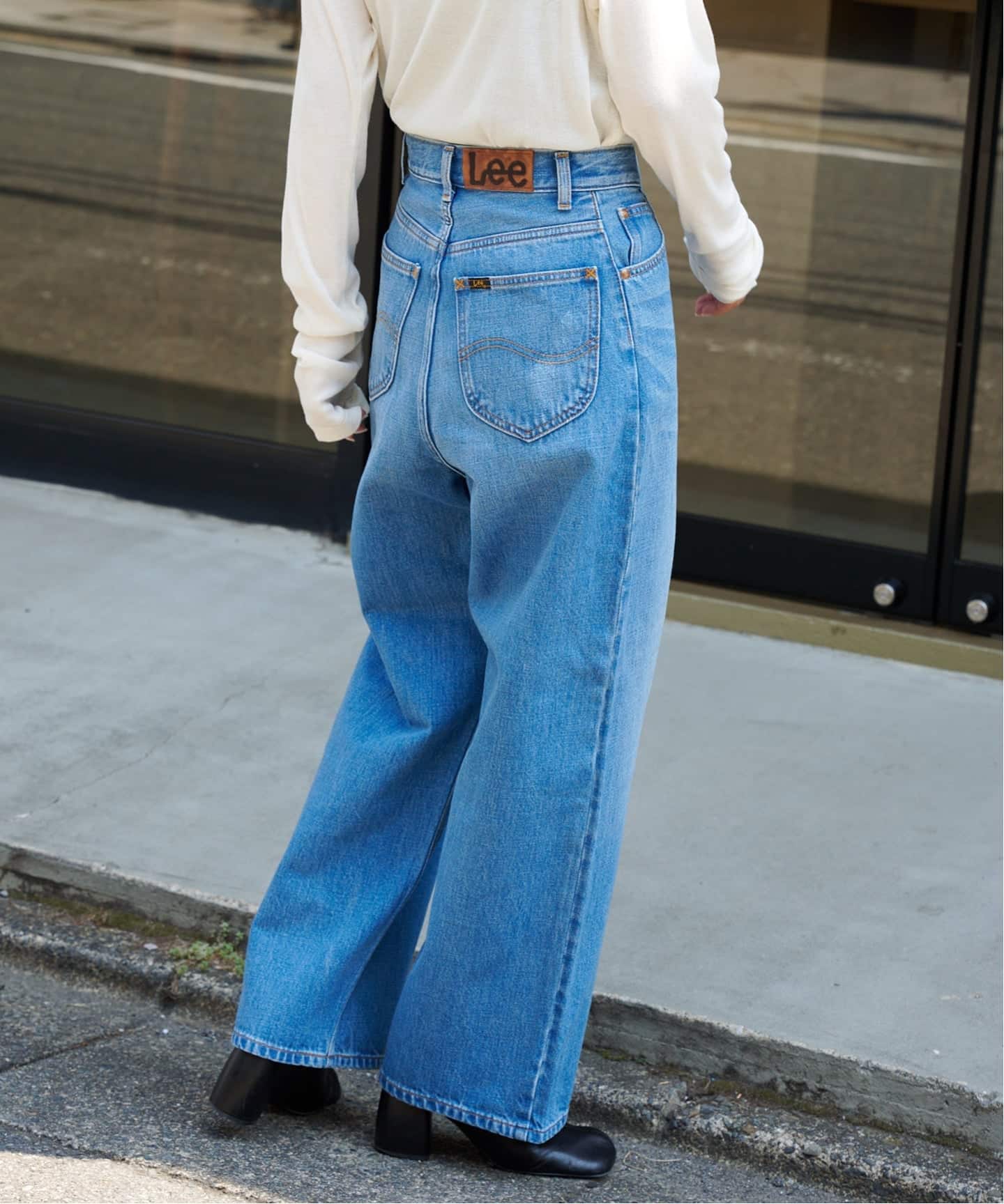 新色追加 LEE 別注ハイウエストルーズデニム（デニムパンツ・ジーンズ
