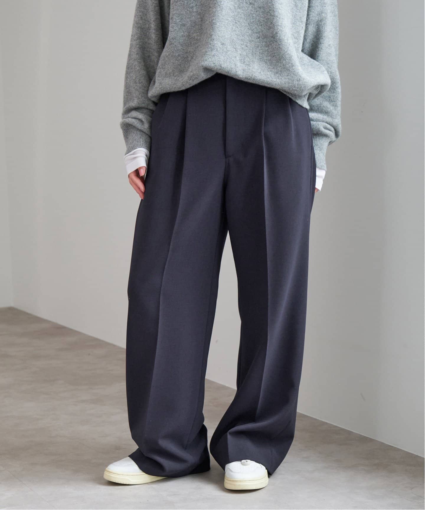 追加2》ダブルクロスツータックパンツ（スラックス）｜Spick and Span