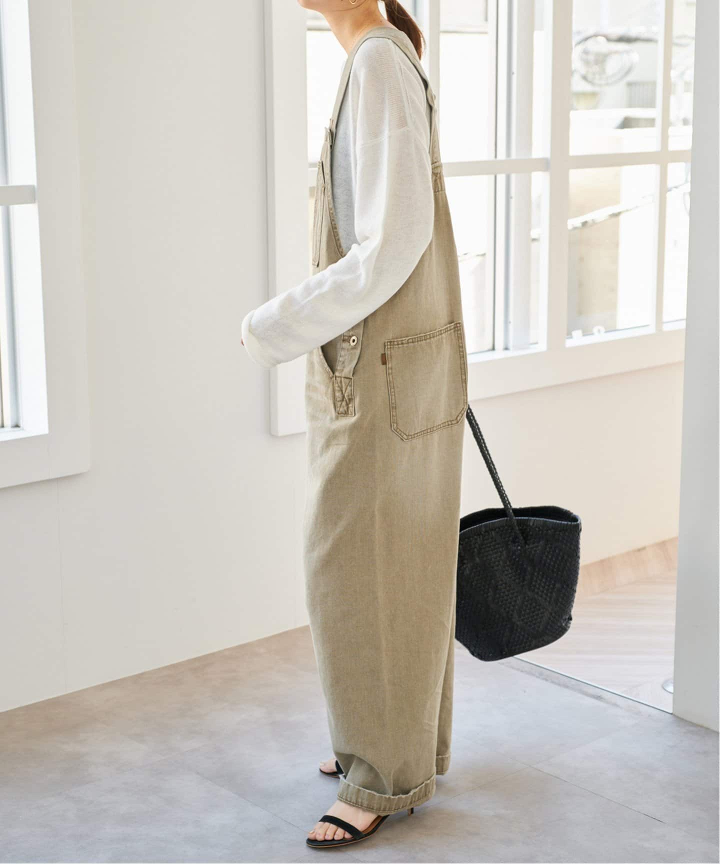 Spick and span 5 1/2DUCKカバーオール 27 ベージュ Spick and span 5