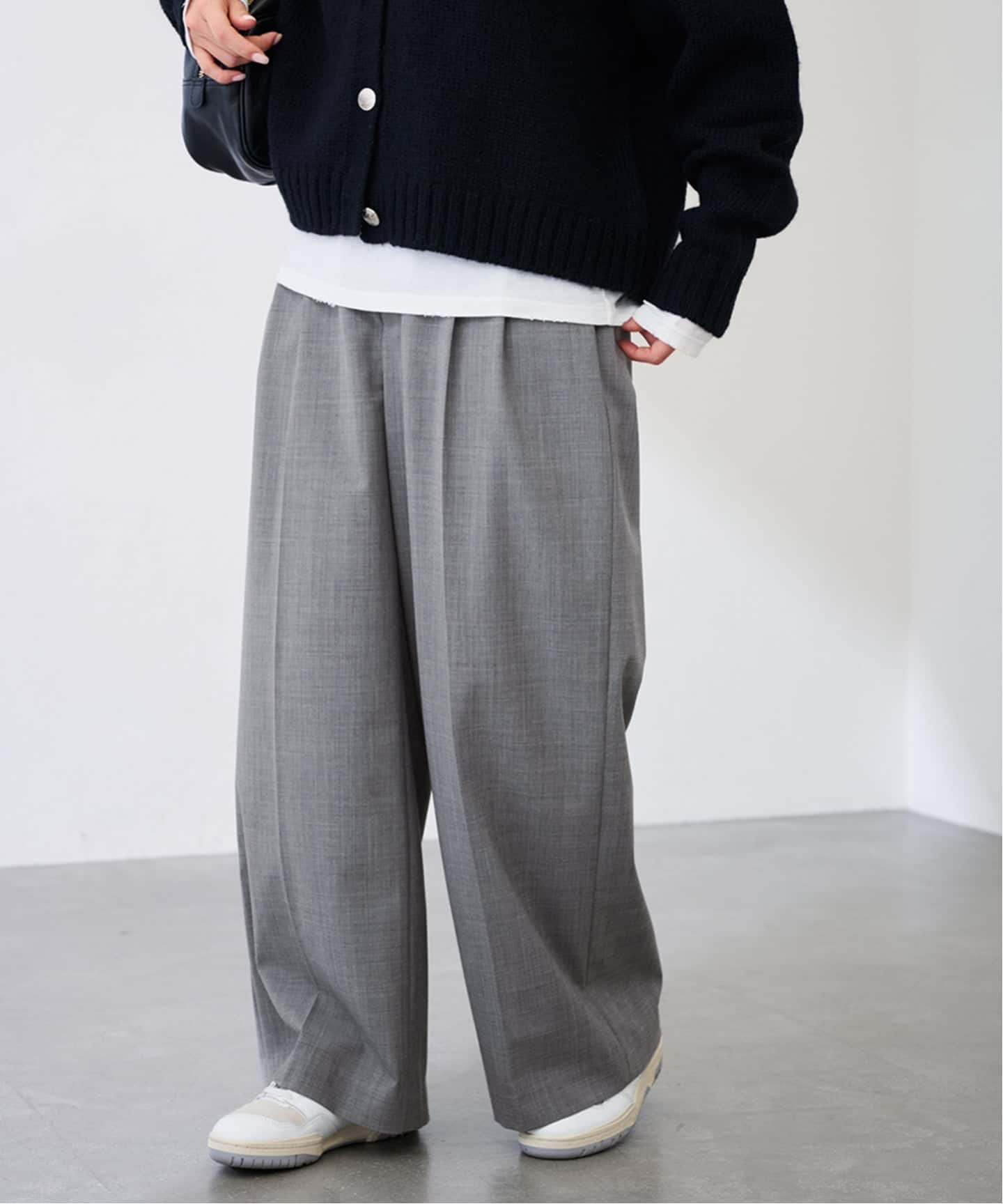 ≪追加≫ウォッシャブルTWタックワイドパンツ2（スラックス