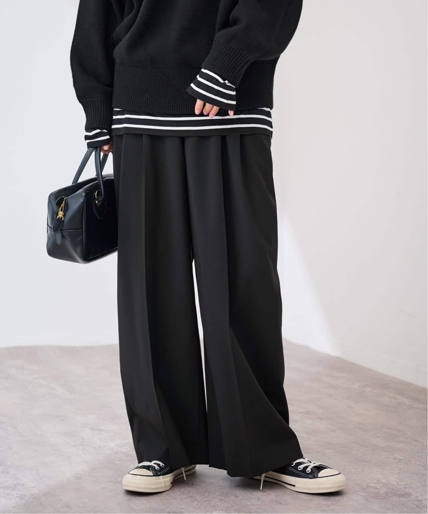 ≪追加≫ウォッシャブルTWタックワイドパンツ2（スラックス