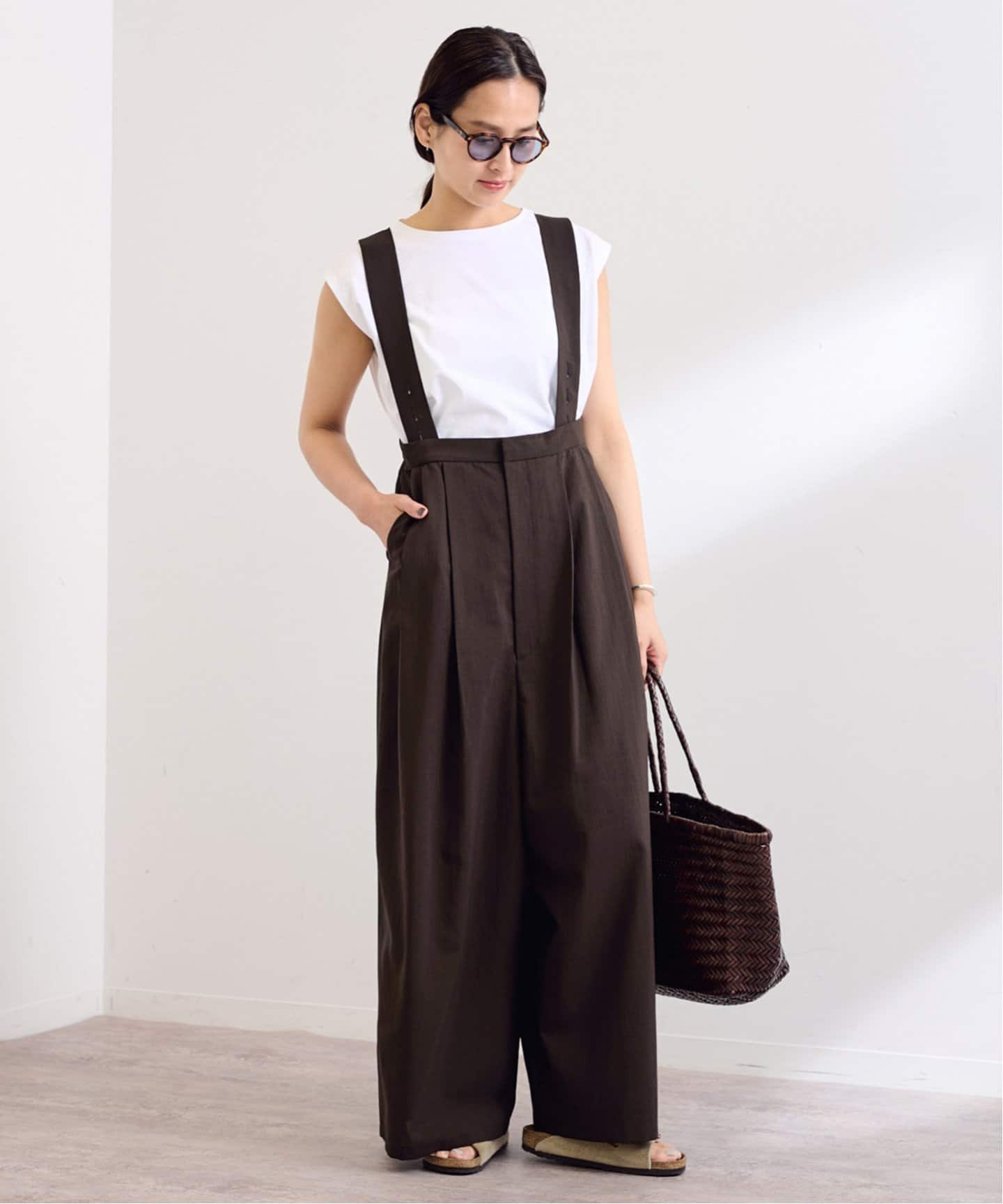 撥水強撚PEサスペンダーパンツ（スラックス）｜FRAMeWORK（フレーム