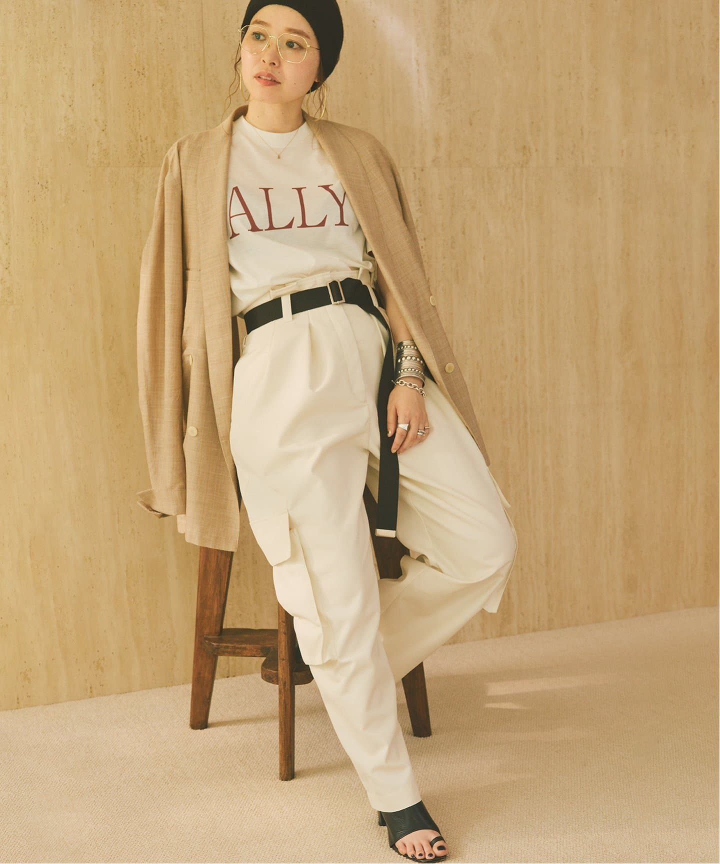 oll*FRAMeWORK ハイウエストカーゴパンツ（カーゴパンツ）｜FRAMeWORK