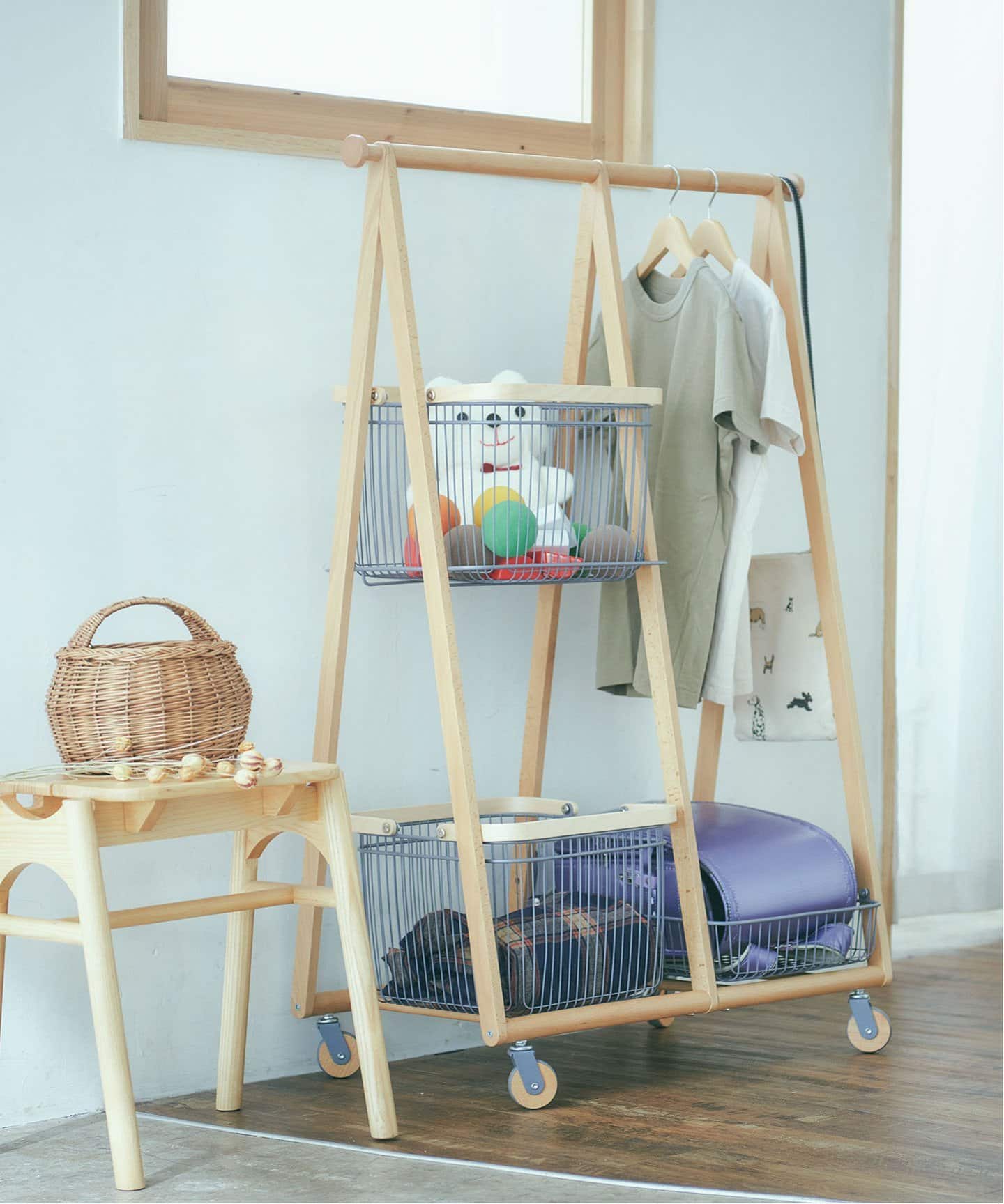 WEB限定》【Mash】LIV carry basket hanger-R キャリーハンガーラック