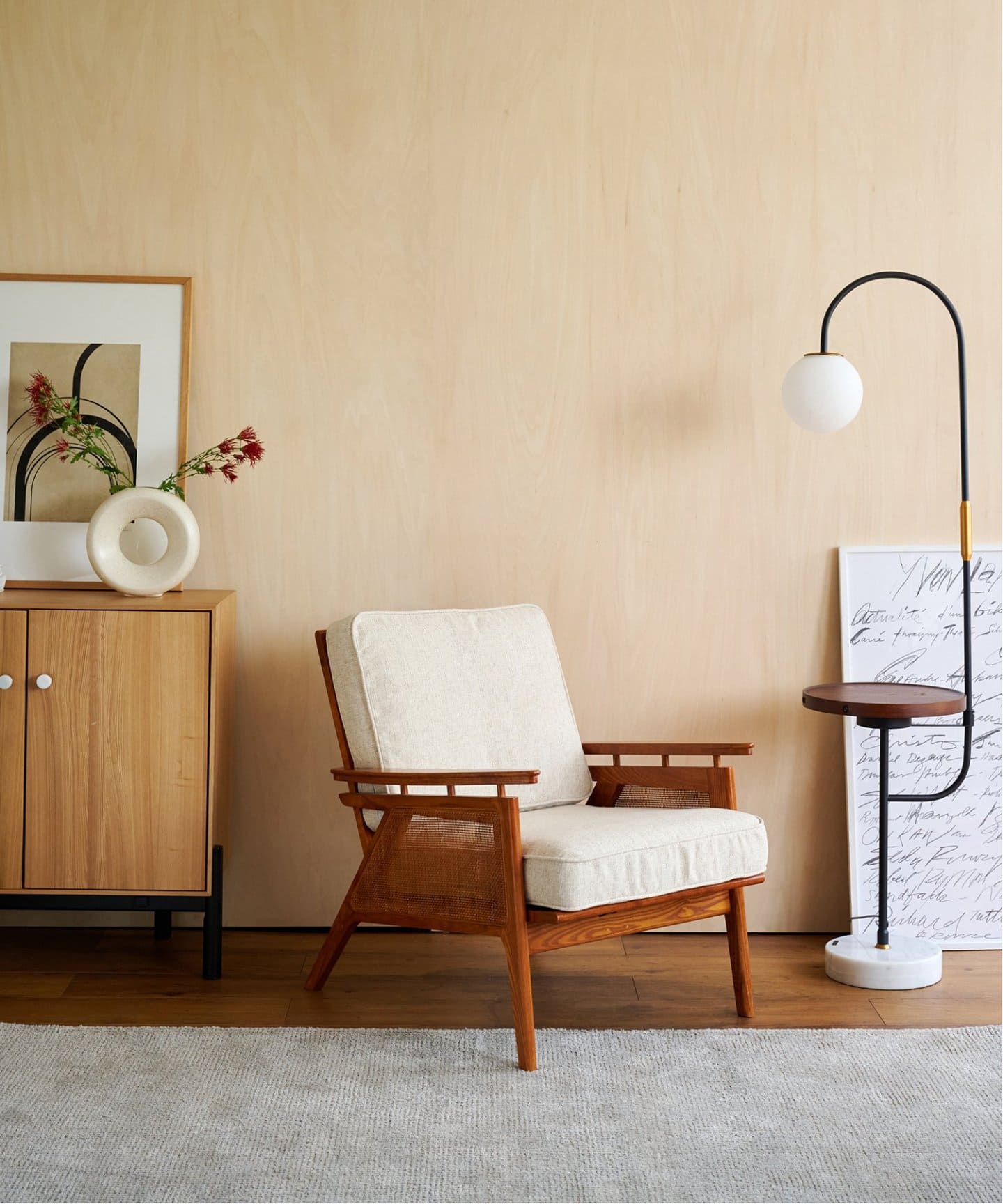 大型商品》WICKER LOUNGE CHAIR (IV) ウィッカーラウンジチェア