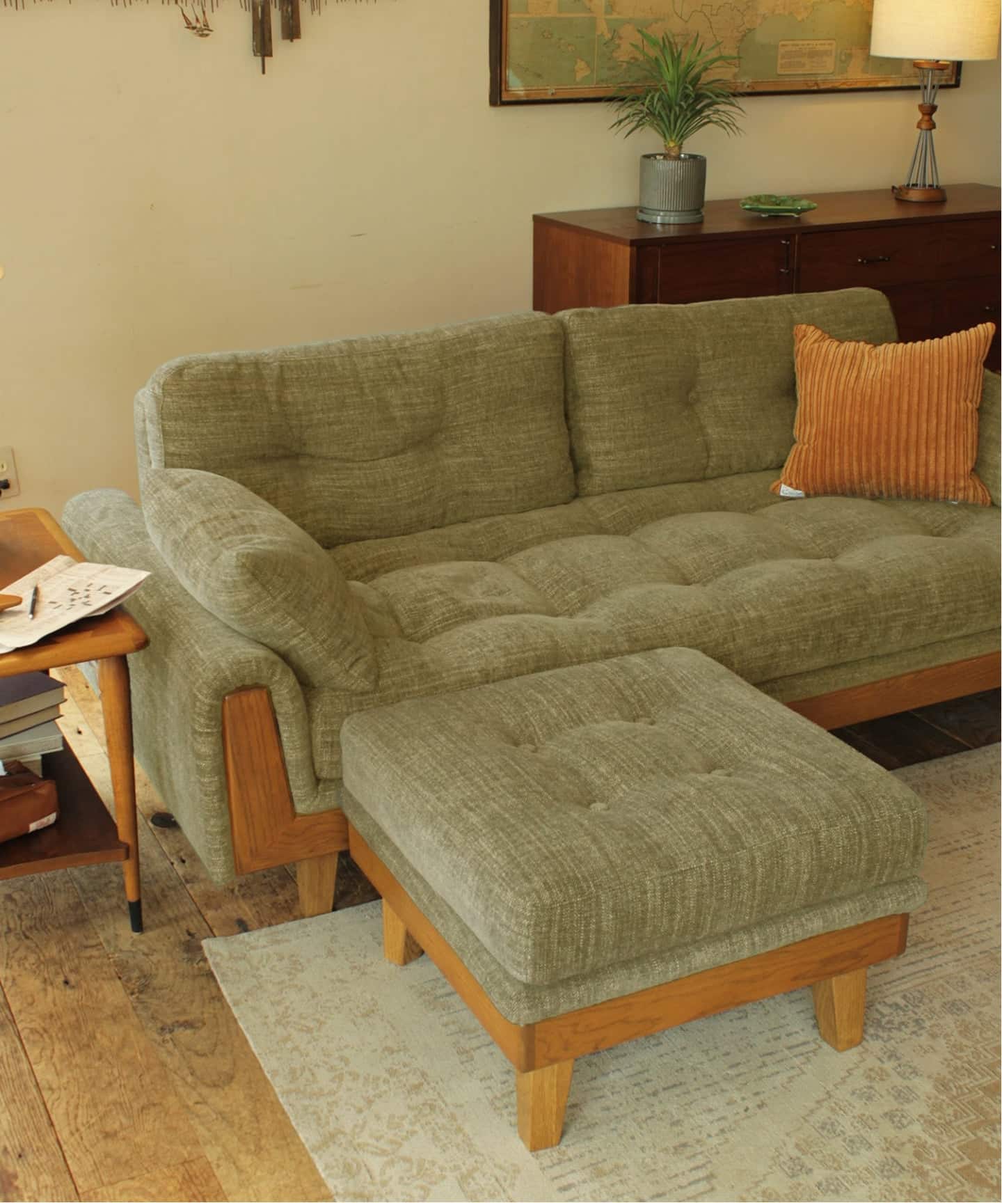 大型商品》WINDAN OTTOMAN 2nd GREEN ウィンダン オットマン（ソファ