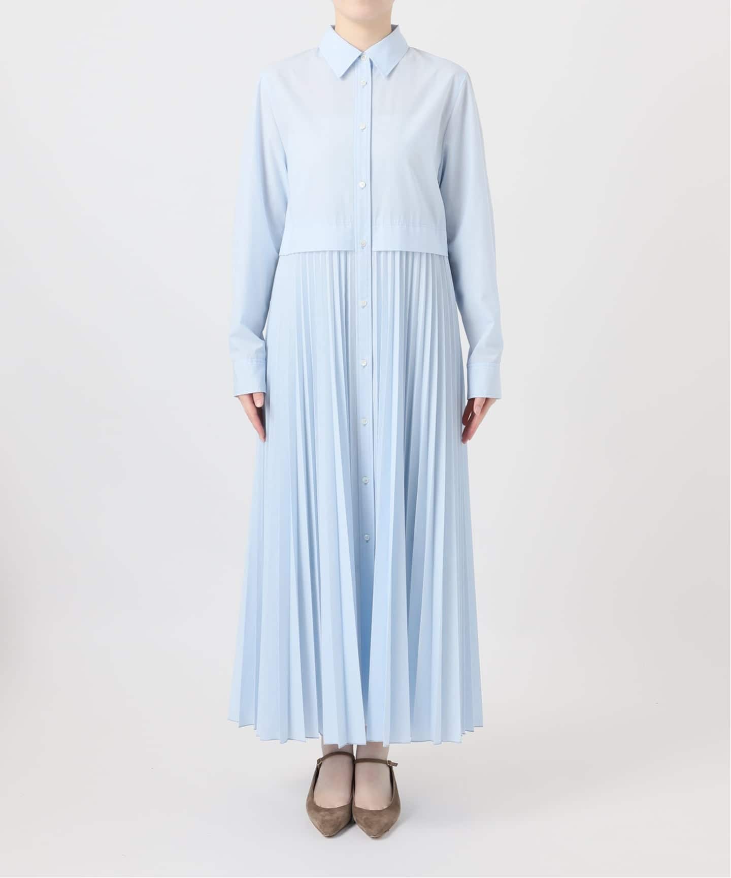 追加予約》プリーツシャツワンピース（ワンピース）｜NOBLE（ノーブル