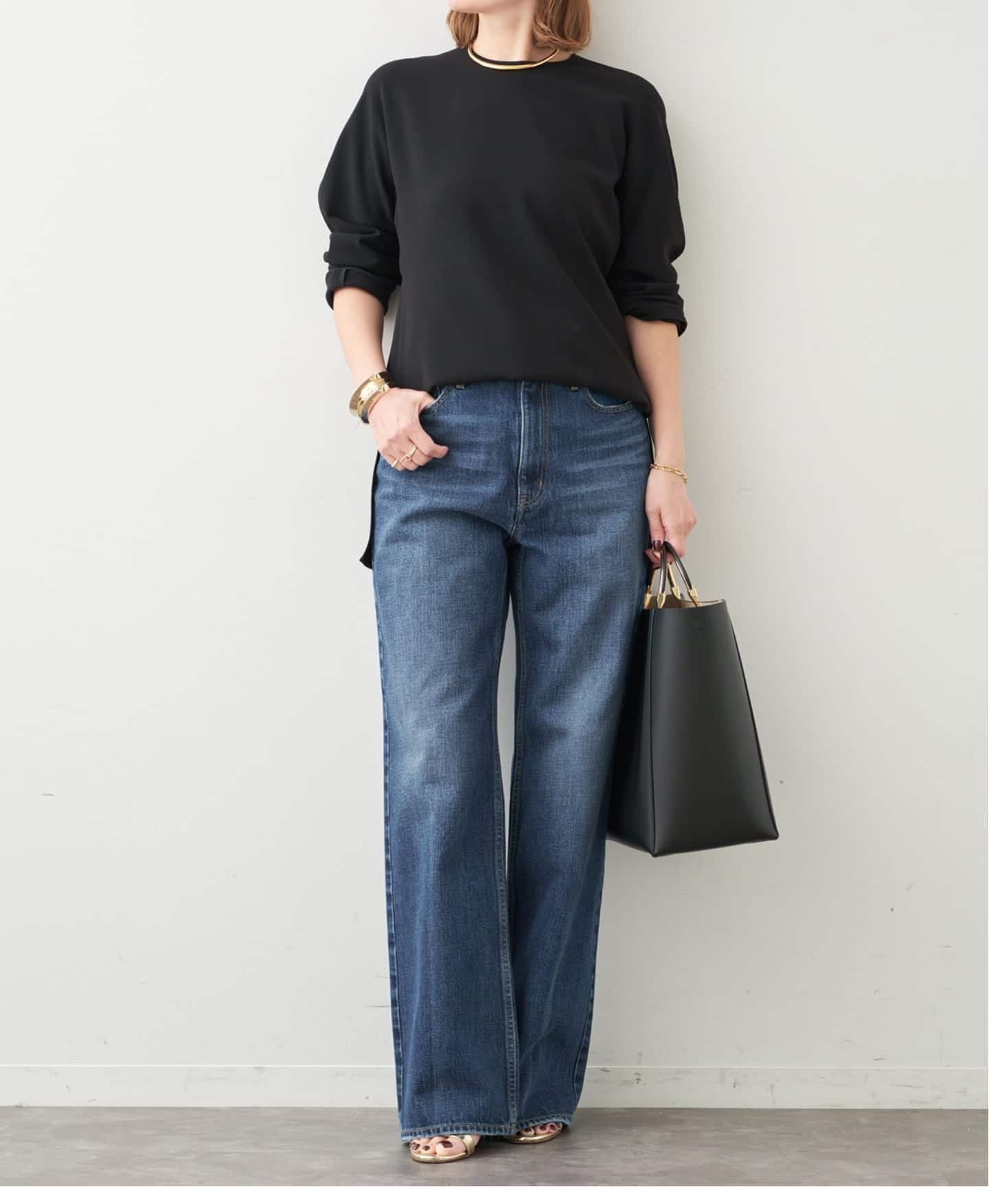 トリアセジョーゼット クルーネックプルオーバー（シャツ／ブラウス