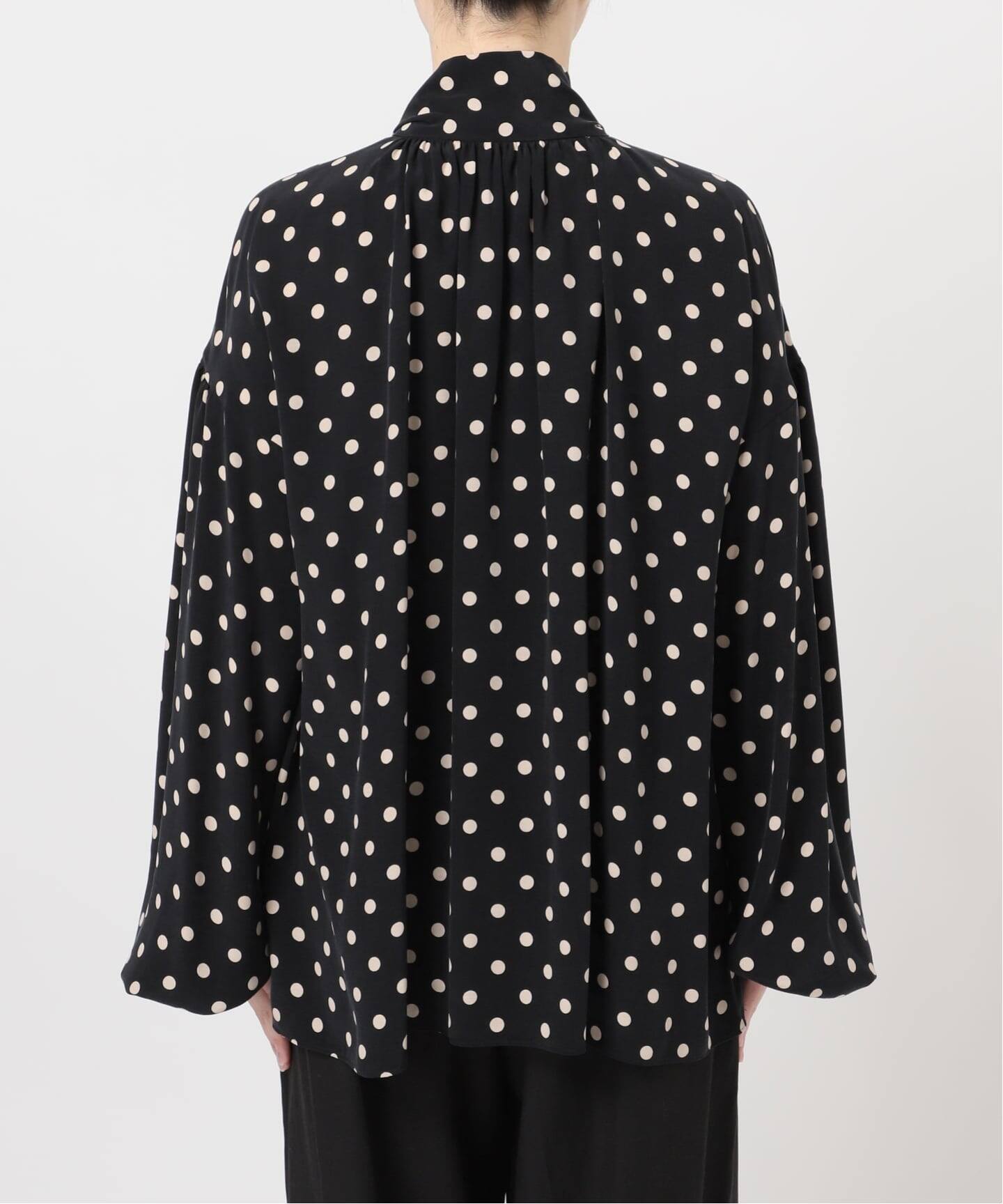 追加予約》IPEKERドット&フラワー/シアーボウタイブラウス（シャツ
