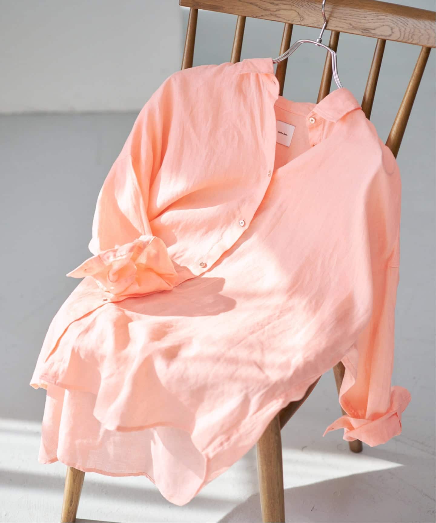 ゆったりサイズ》追加予約 80リネンカシュクール ビッグシャツ（シャツ