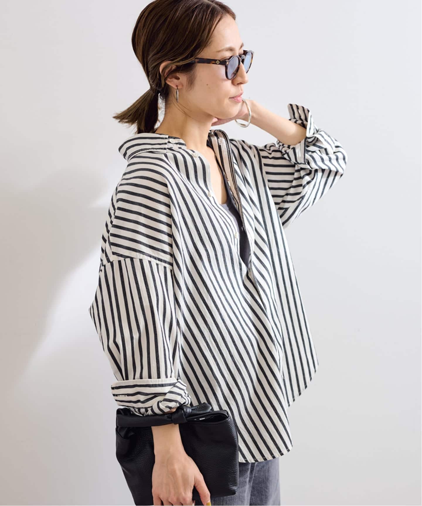 ≪WEB限定 / 追加≫コットンストライプレギュラーカラーシャツ（シャツ